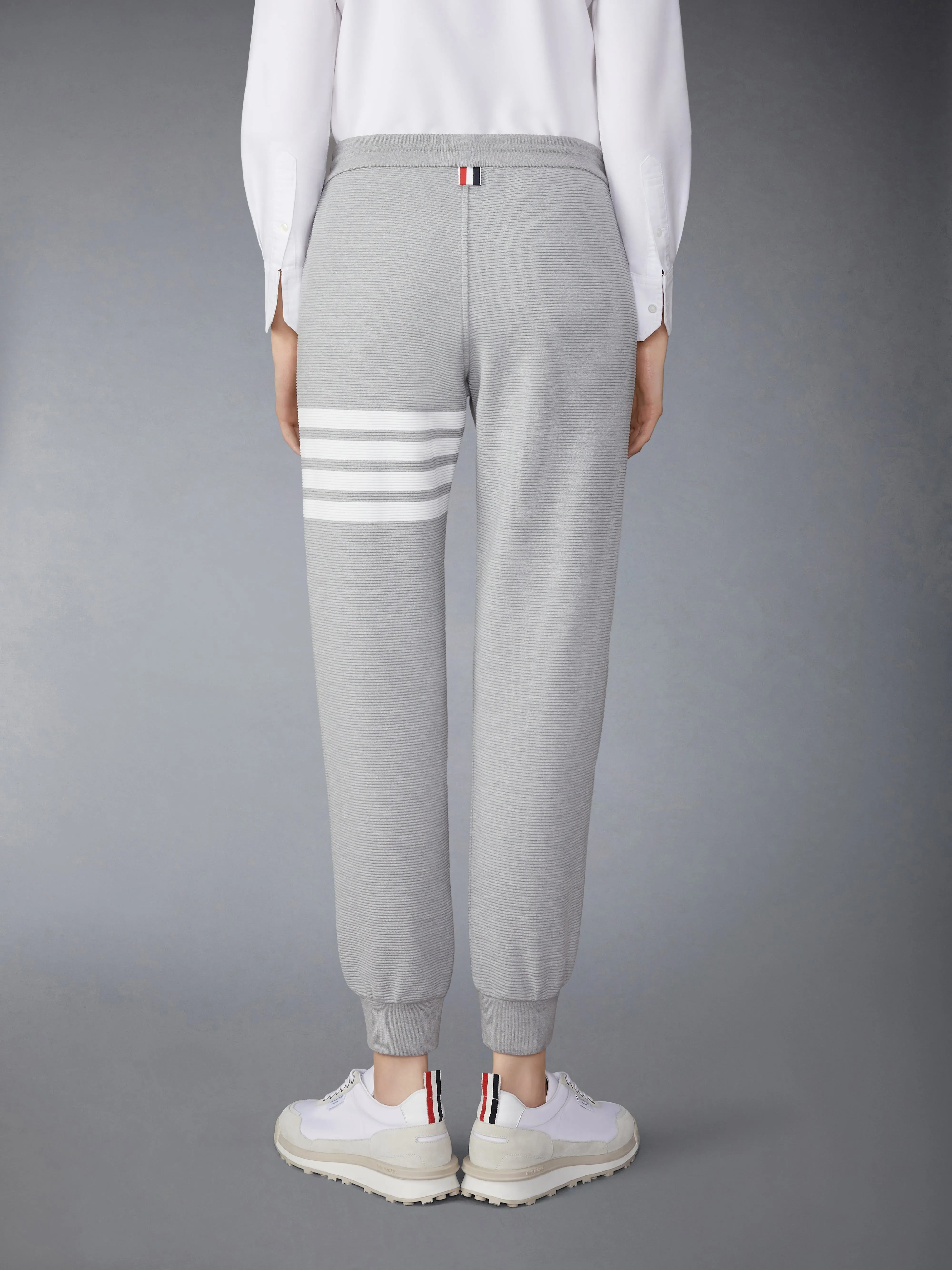 COTTON OTTOMAN RIB 4-BAR SWEATPANTS sold by Thom Browne product image thumbnail 3