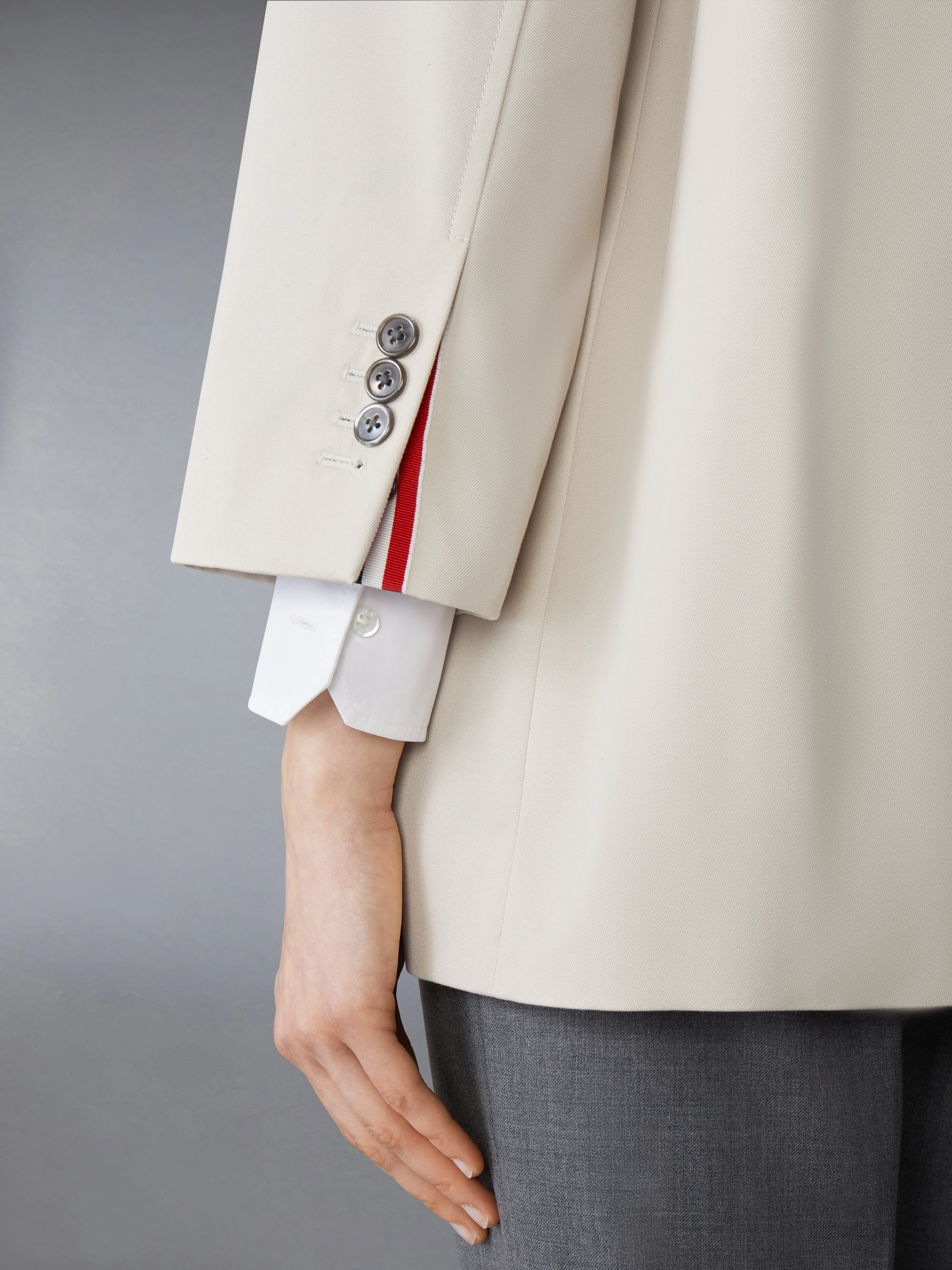 COTTON TWILL ARMBAND CROPPED CAR COAT sold by Thom Browne product image thumbnail 4