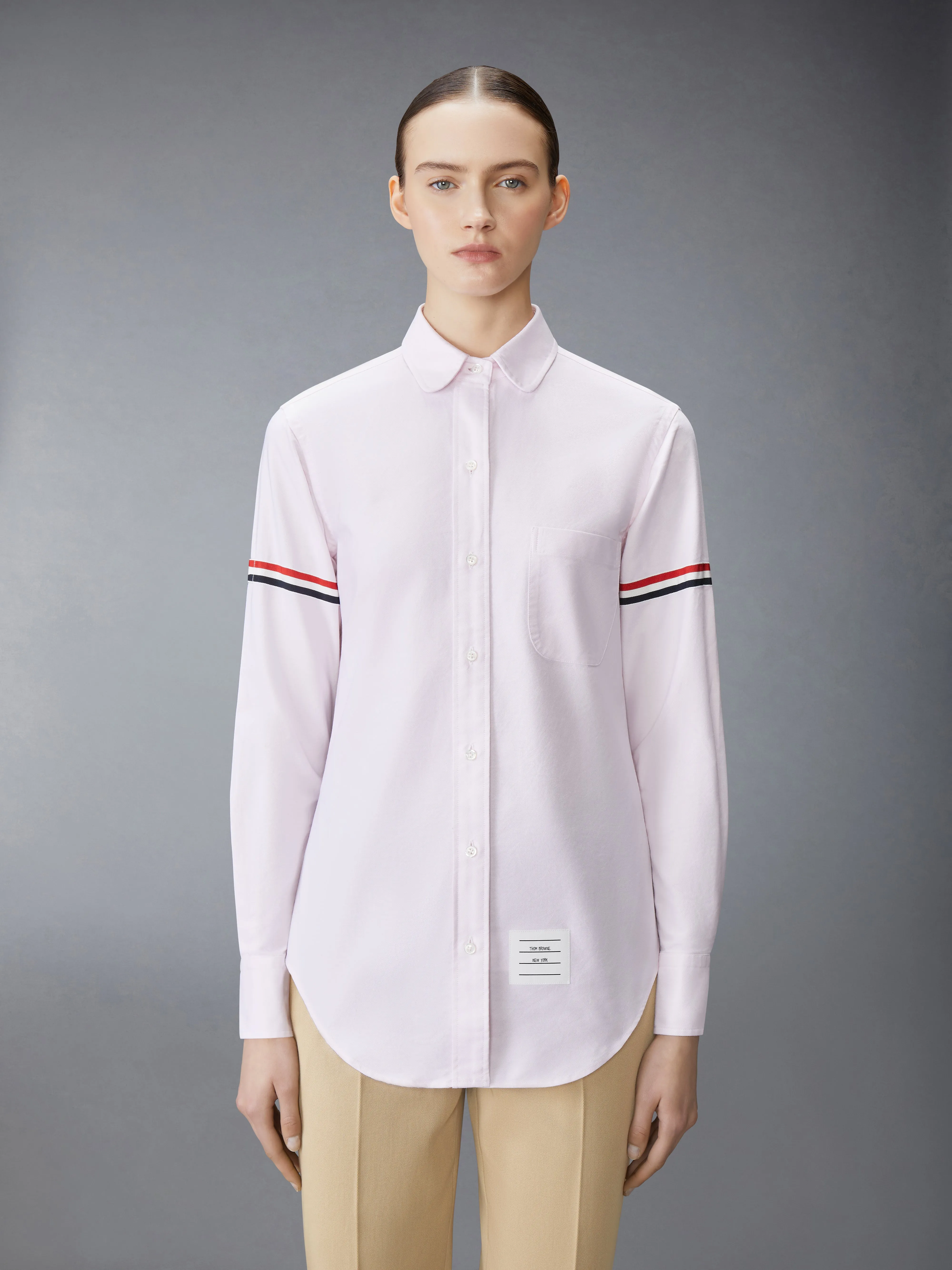 OXFORD ARMBAND CLASSIC ROUND COLLAR SHIRT sold by Thom Browne product image thumbnail 2