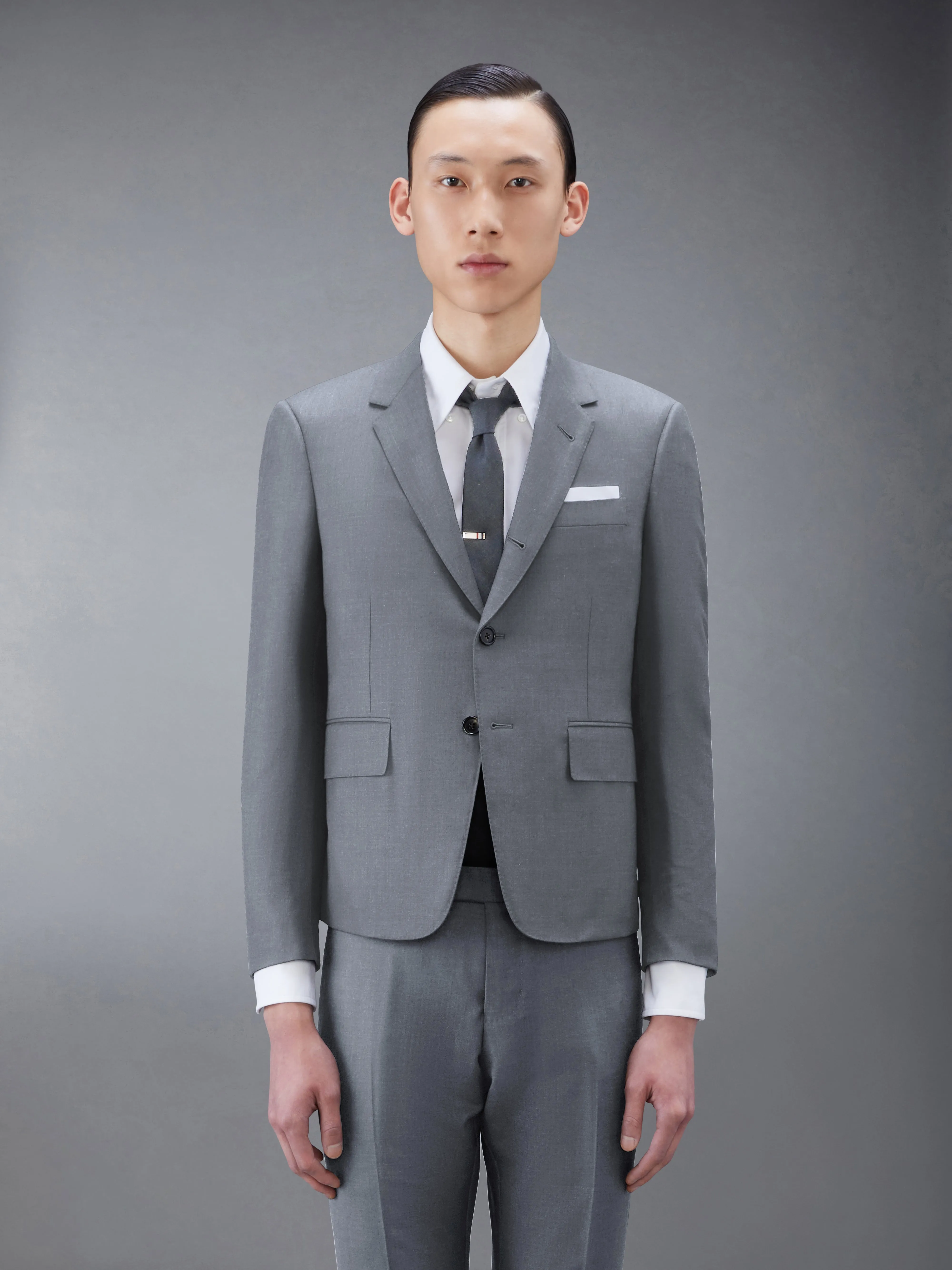 TWILL HIGH ARMHOLE SUIT AND TIE sold by Thom Browne product image thumbnail 3