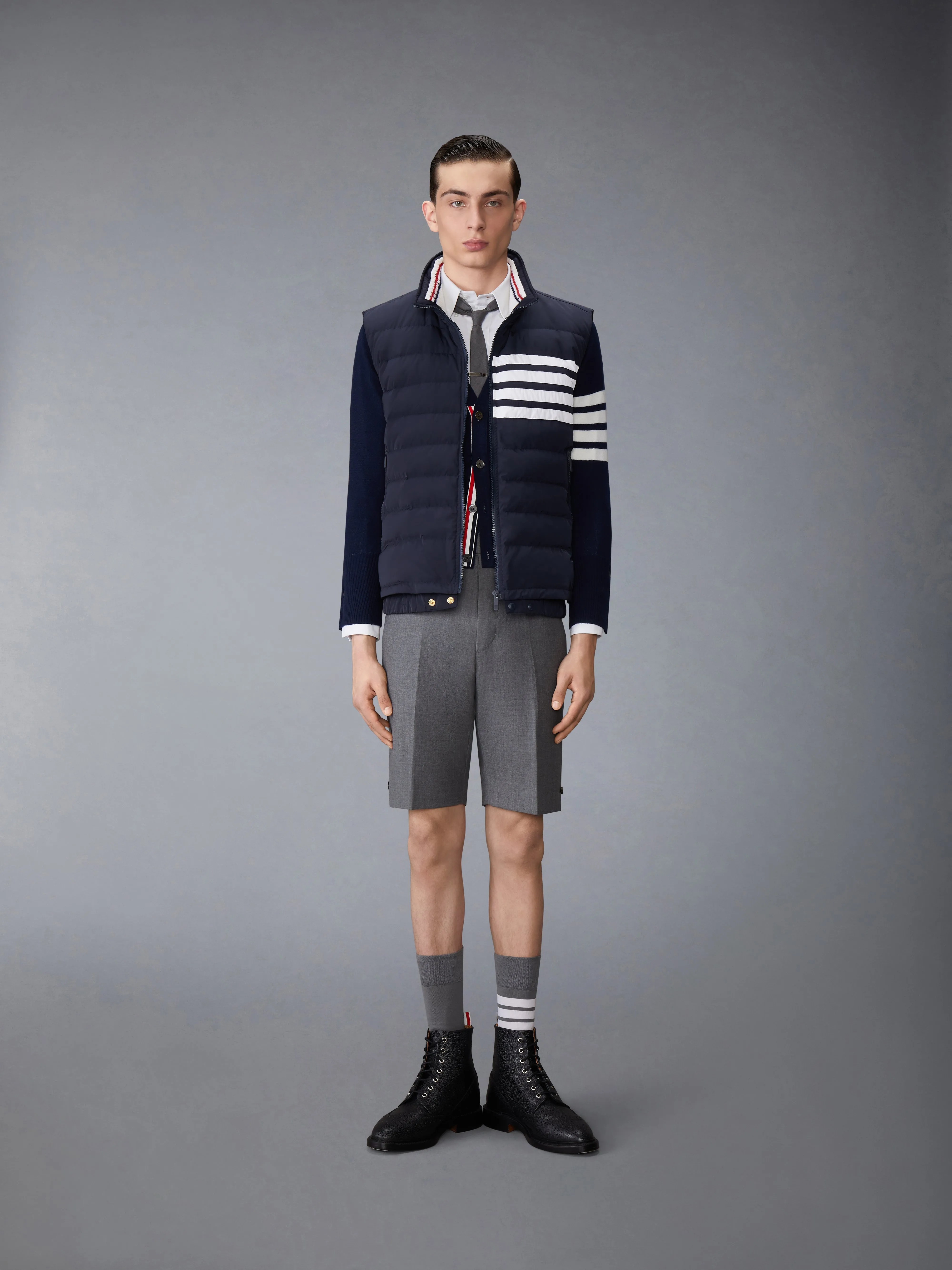 POLY TWILL DOWN FILL 4-BAR SKI VEST sold by Thom Browne product image thumbnail 3