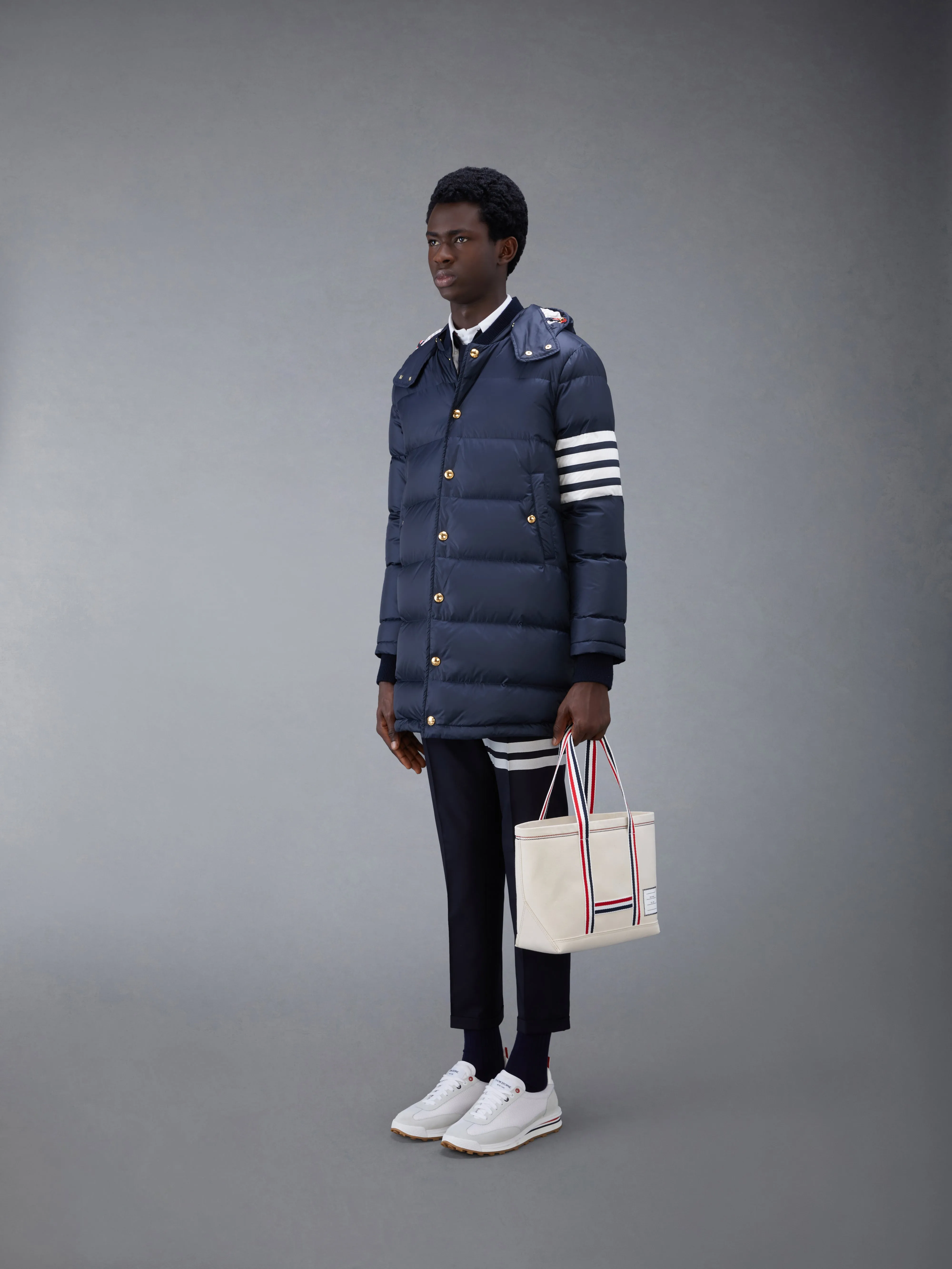 DOUBLE FACE CANVAS SMALL TOOL TOTE sold by Thom Browne product image thumbnail 4