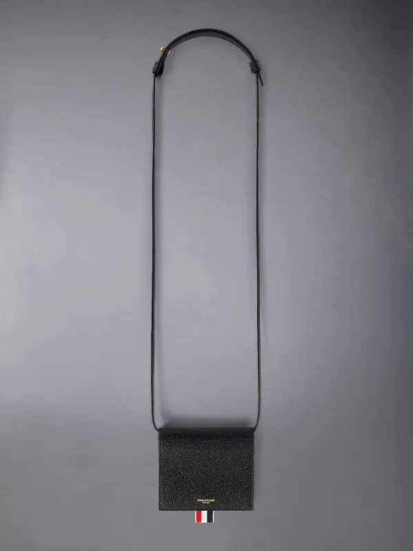 PEBBLE GRAIN SHOULDER STRAP CARDHOLDER sold by Thom Browne