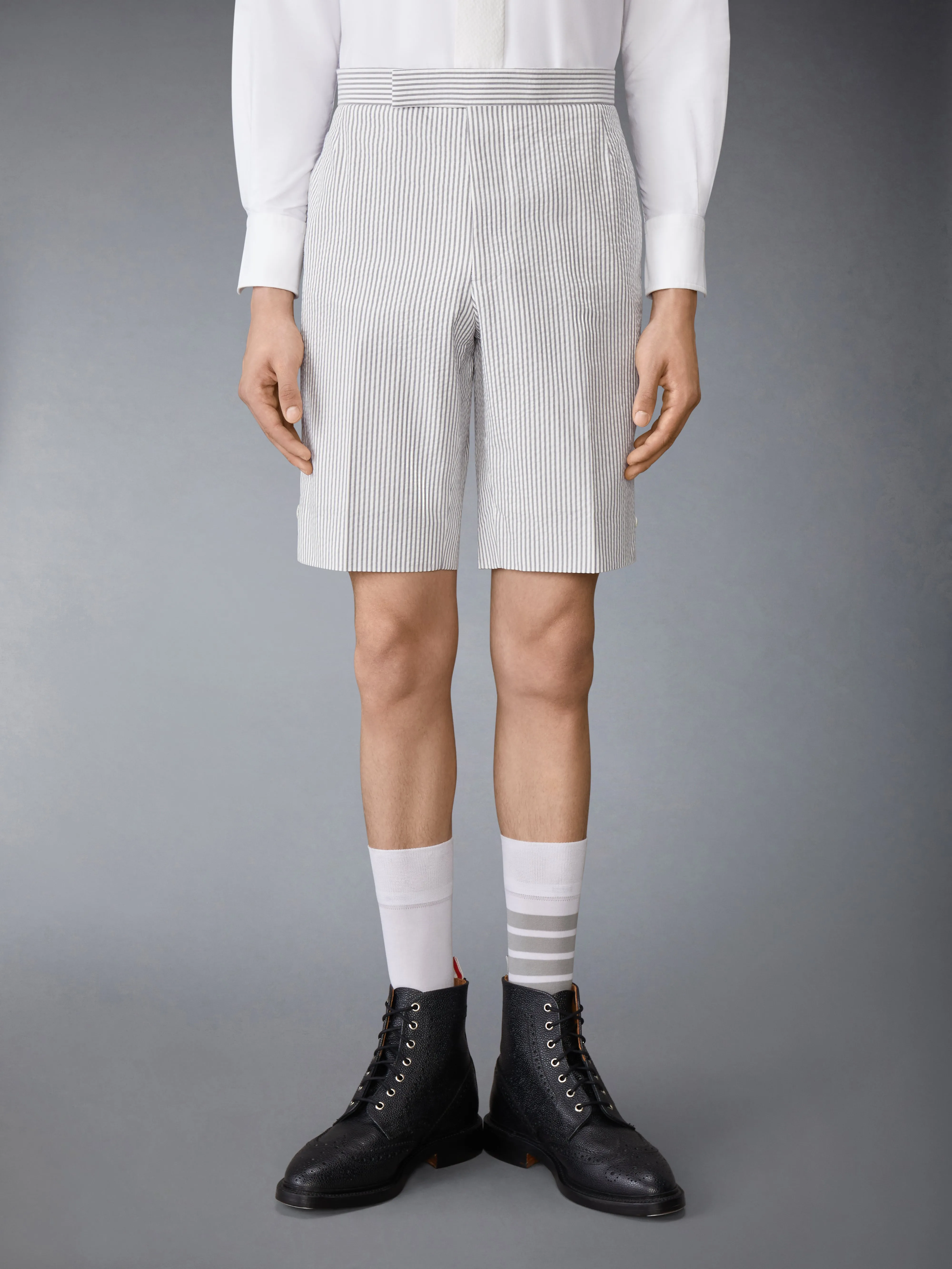 SEERSUCKER CLASSIC SHORTS sold by Thom Browne