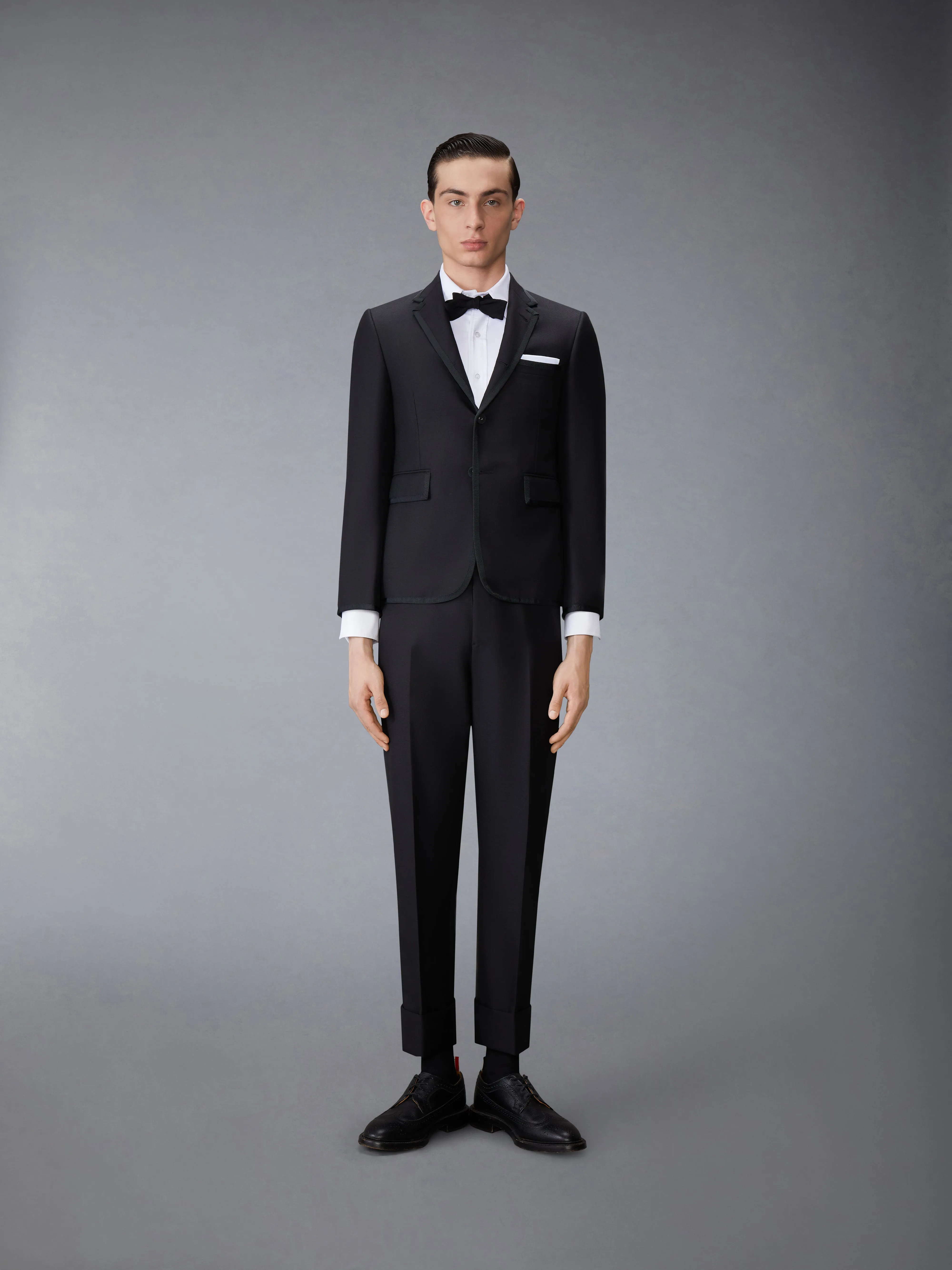 MOHAIR TIPPING CLASSIC TUXEDO AND BOW TIE sold by Thom Browne