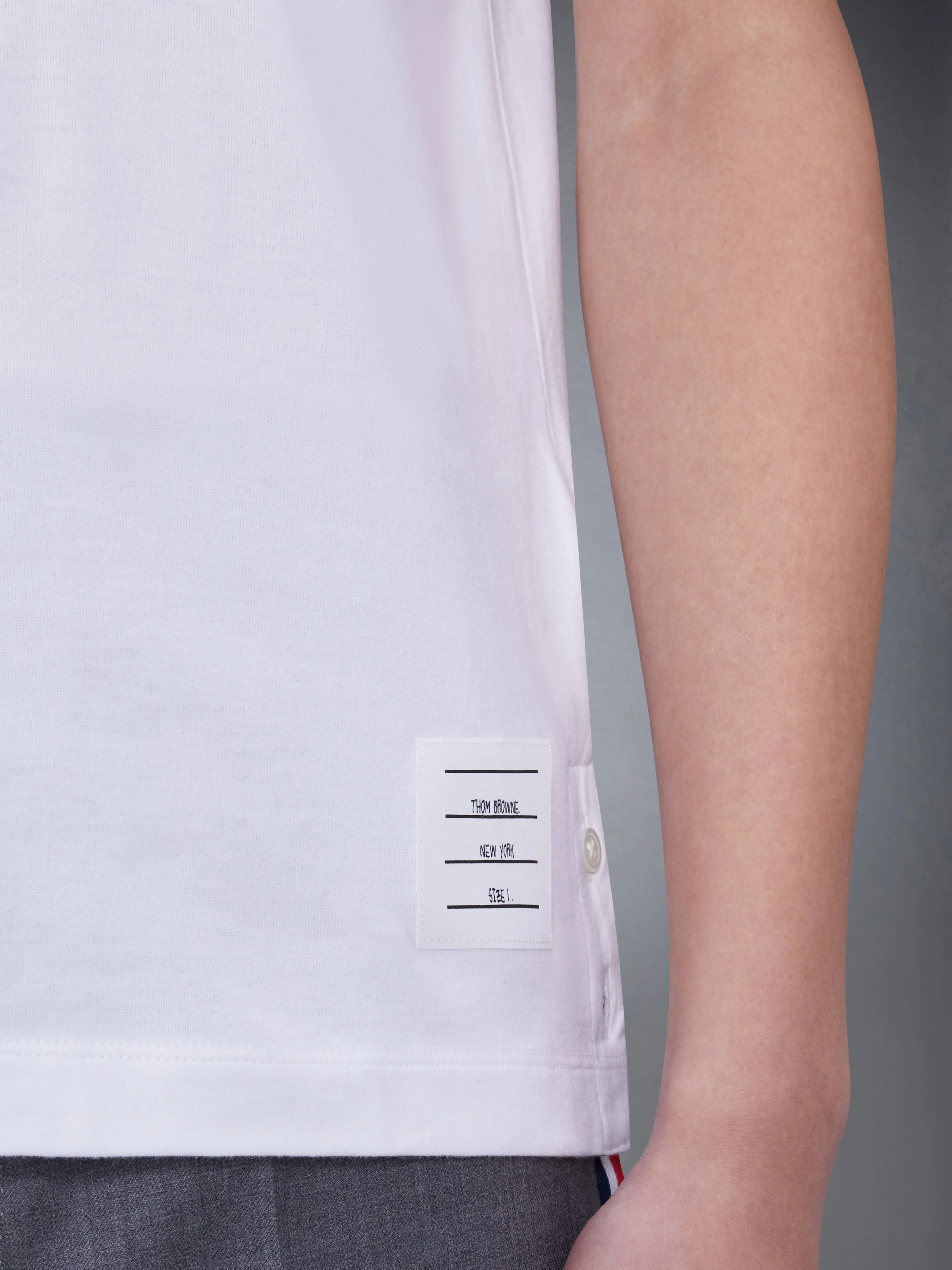 MEDIUM WEIGHT JERSEY RINGER TEE sold by Thom Browne product image thumbnail 5