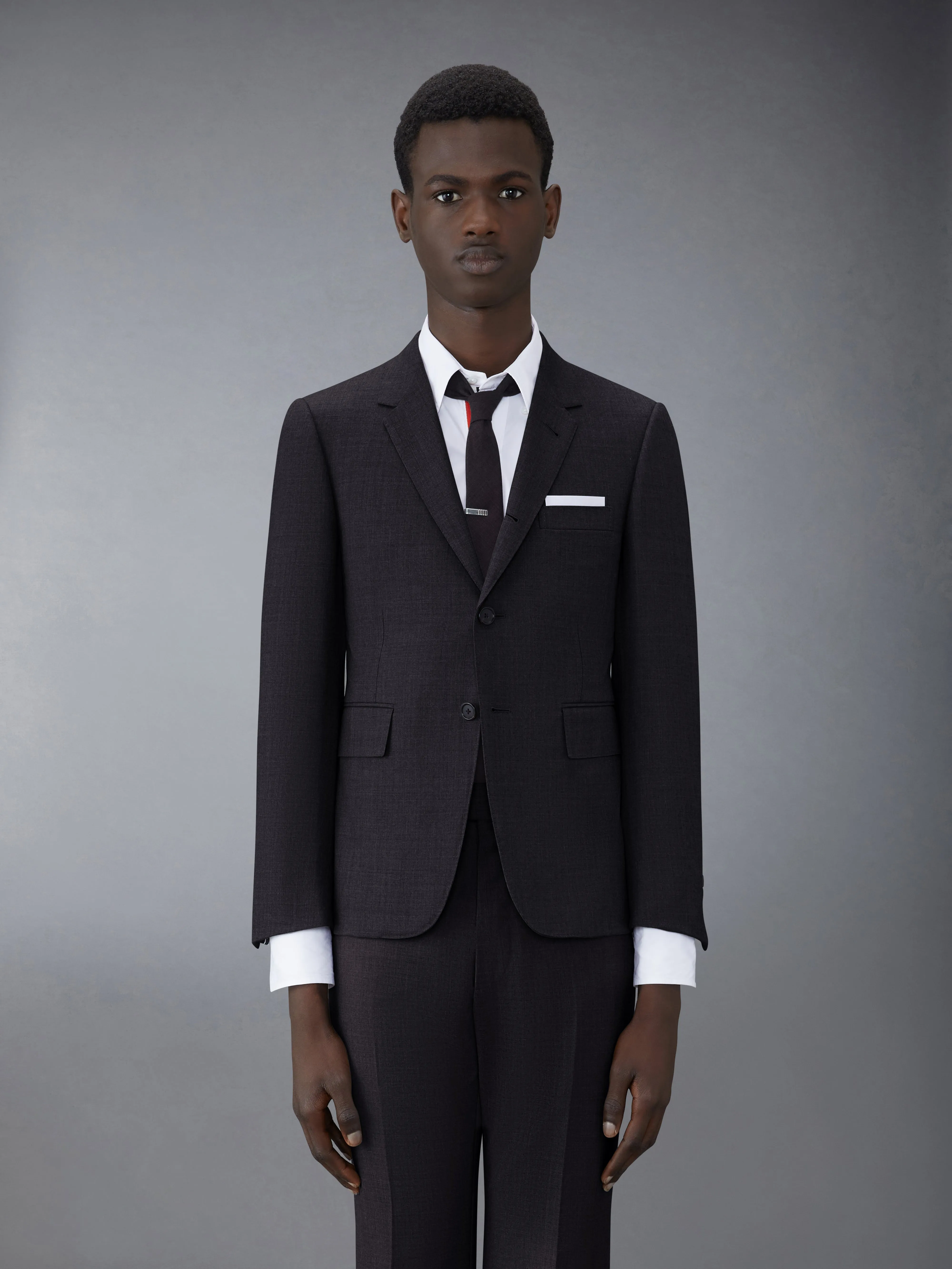 TWILL WOOL CLASSIC SUIT AND TIE sold by Thom Browne product image thumbnail 3
