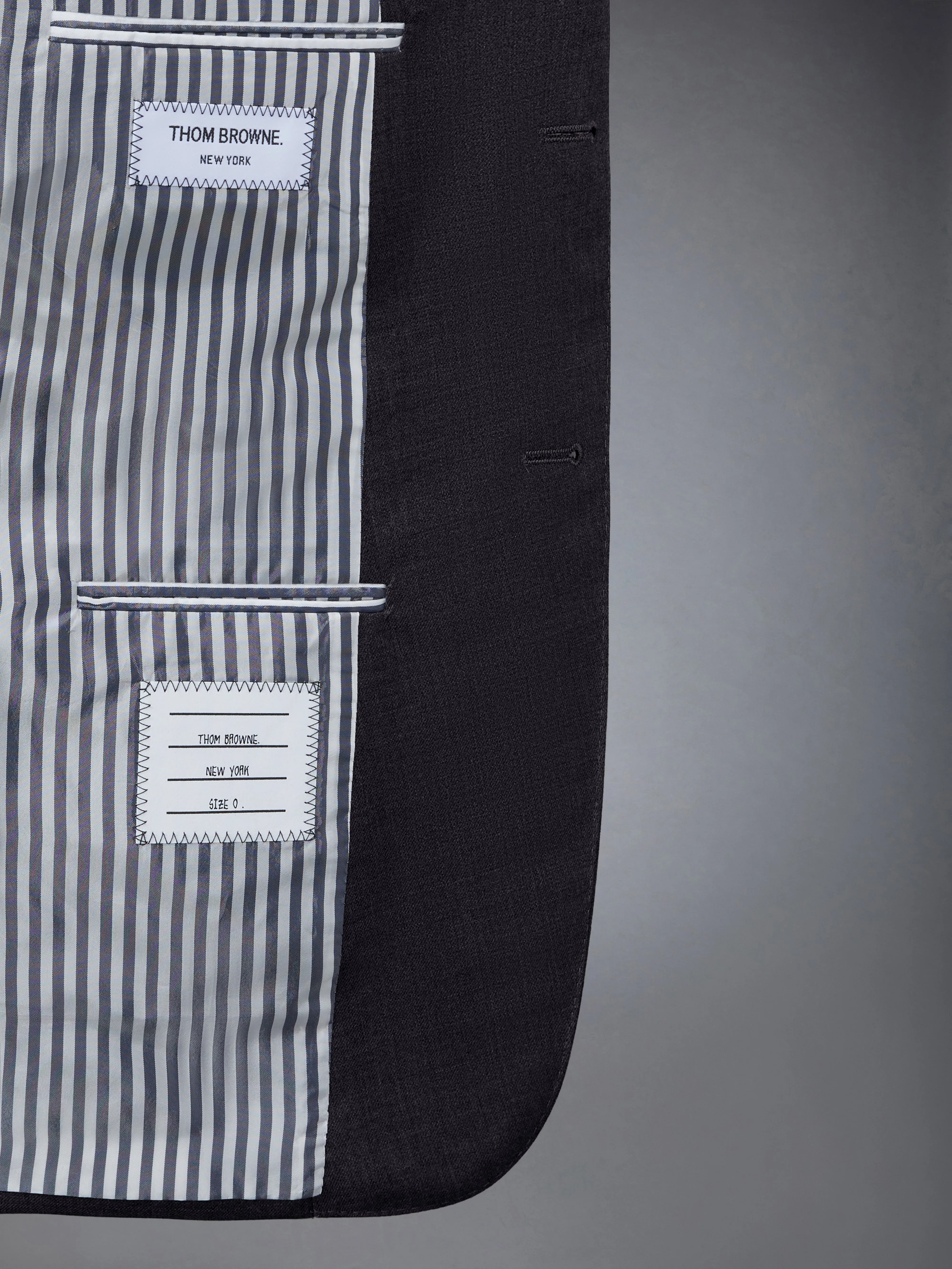 TWILL WOOL CLASSIC SUIT AND TIE sold by Thom Browne product image thumbnail 5