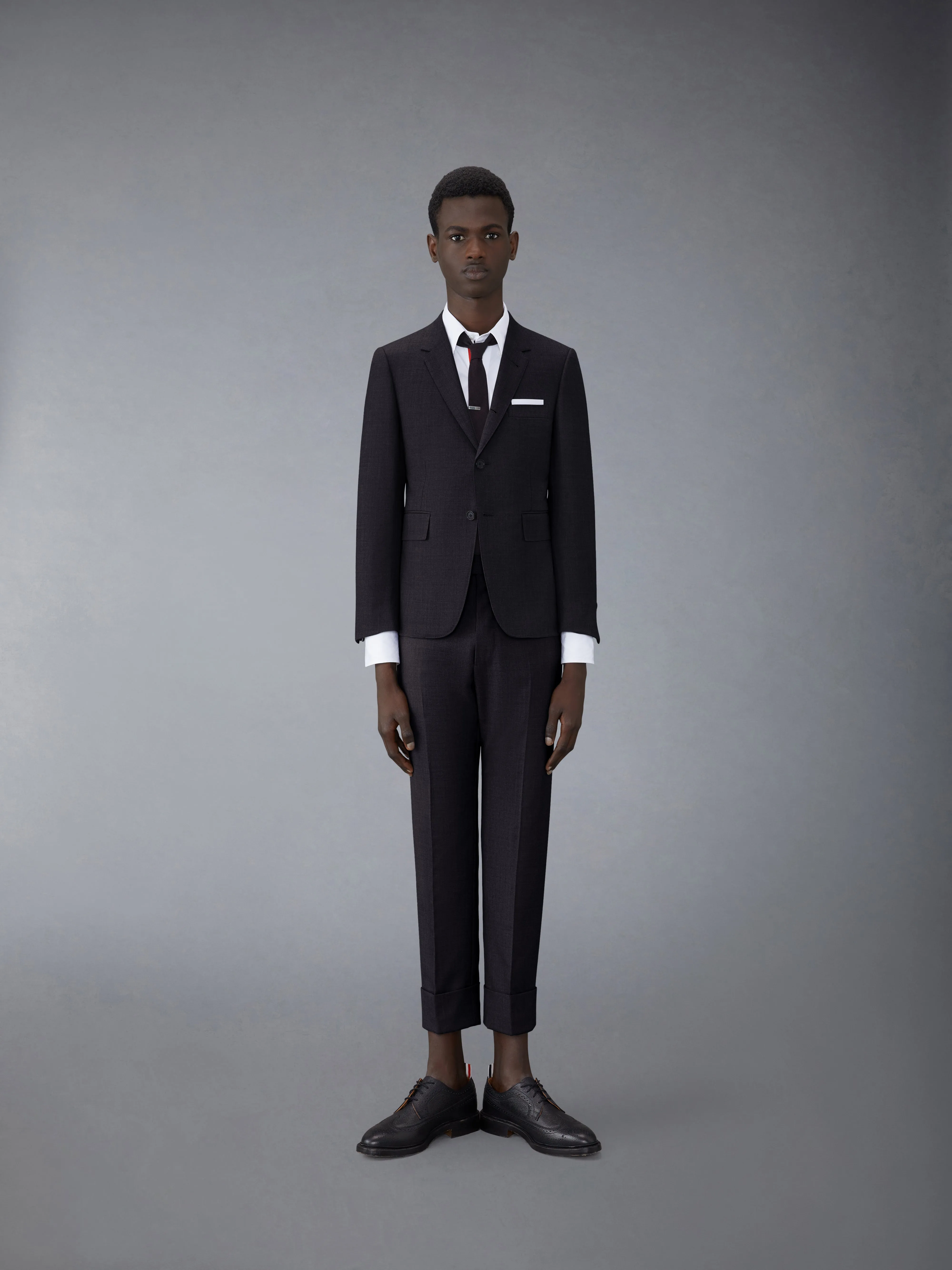 TWILL WOOL CLASSIC SUIT AND TIE sold by Thom Browne