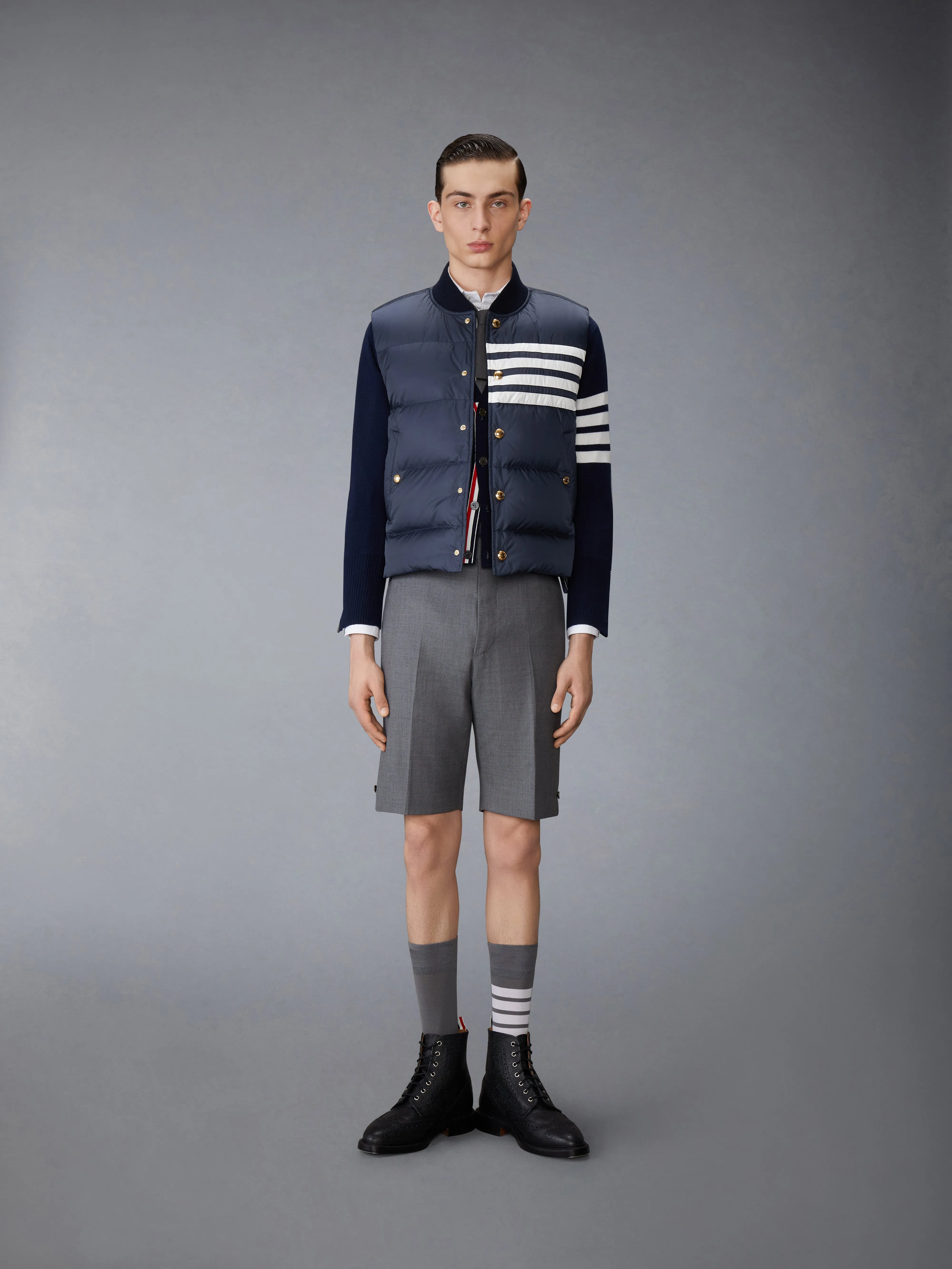 MATTE FINISH NYLON DOWN FILL 4-BAR VEST sold by Thom Browne product image thumbnail 3