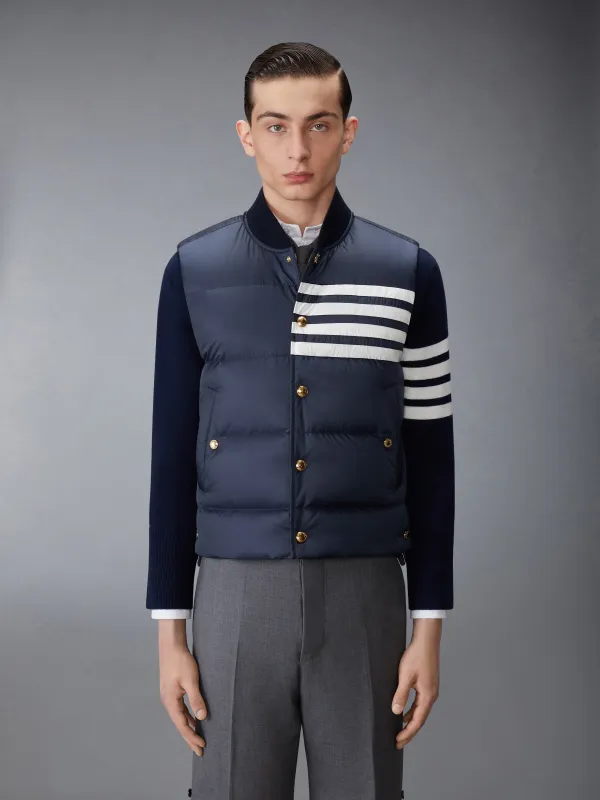 MATTE FINISH NYLON DOWN FILL 4-BAR VEST sold by Thom Browne