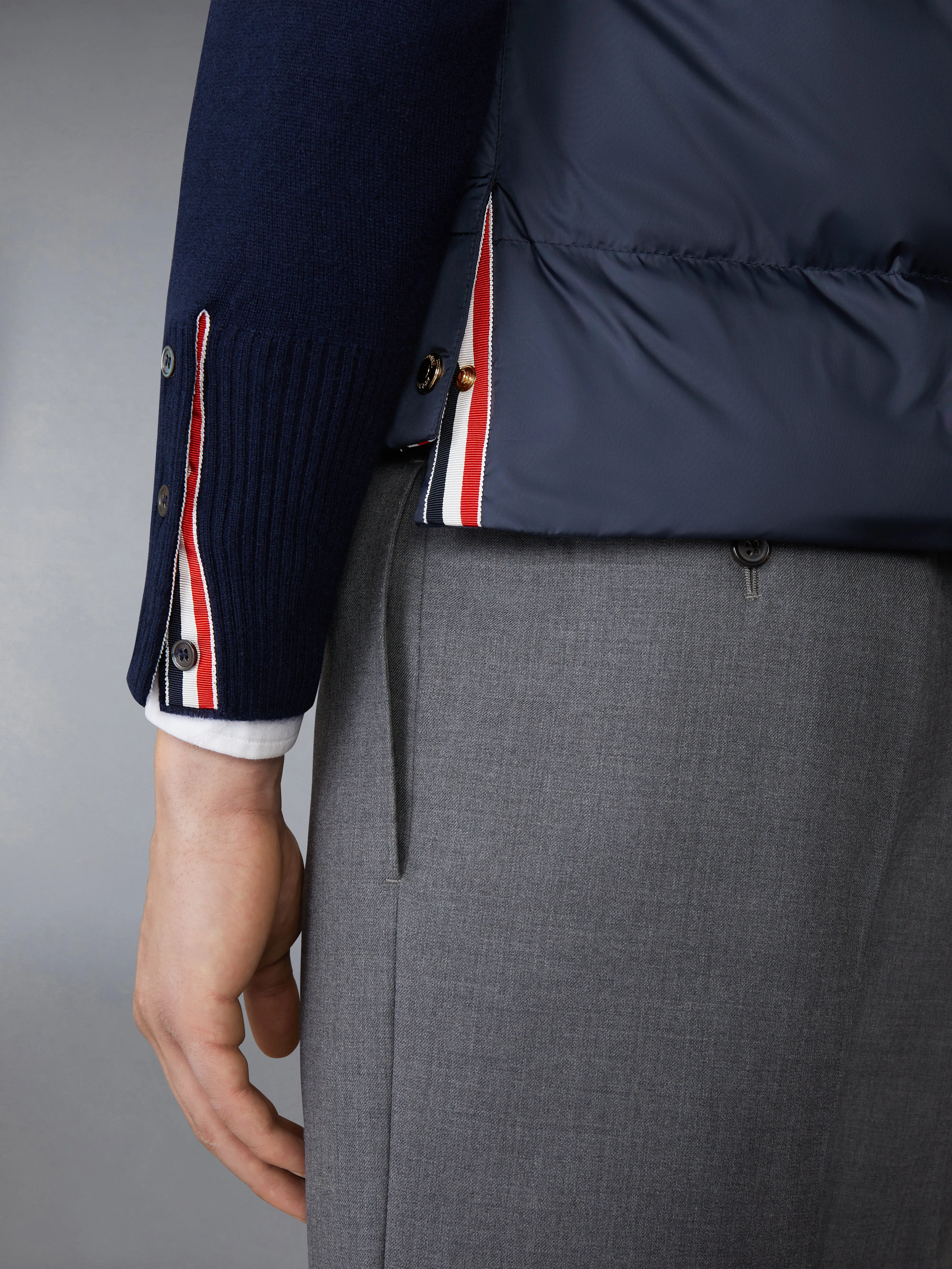 MATTE FINISH NYLON DOWN FILL 4-BAR VEST sold by Thom Browne product image thumbnail 4