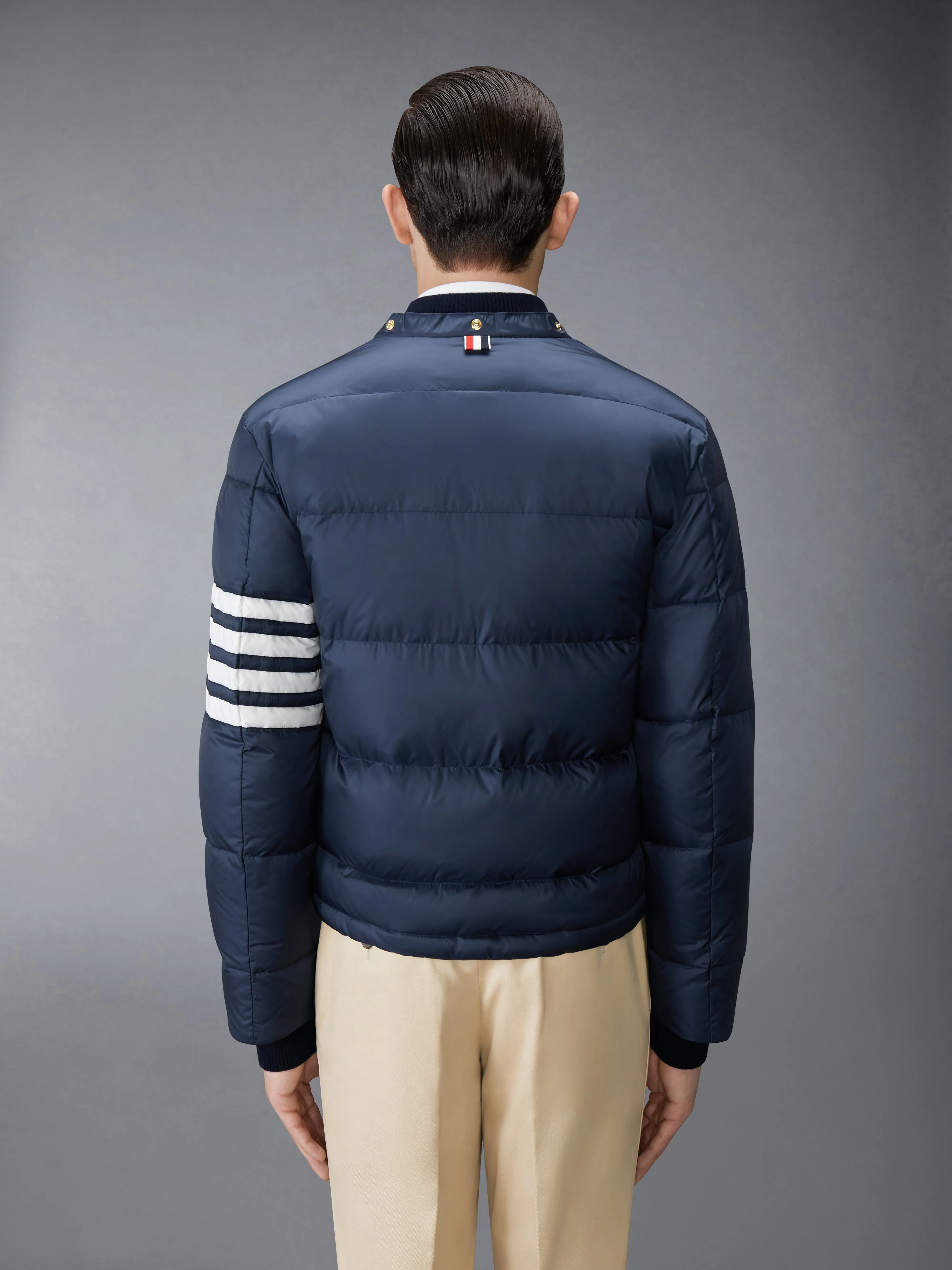 MATTE FINISH NYLON DOWN FILL 4-BAR HOOD BOMBER sold by Thom Browne product image thumbnail 4