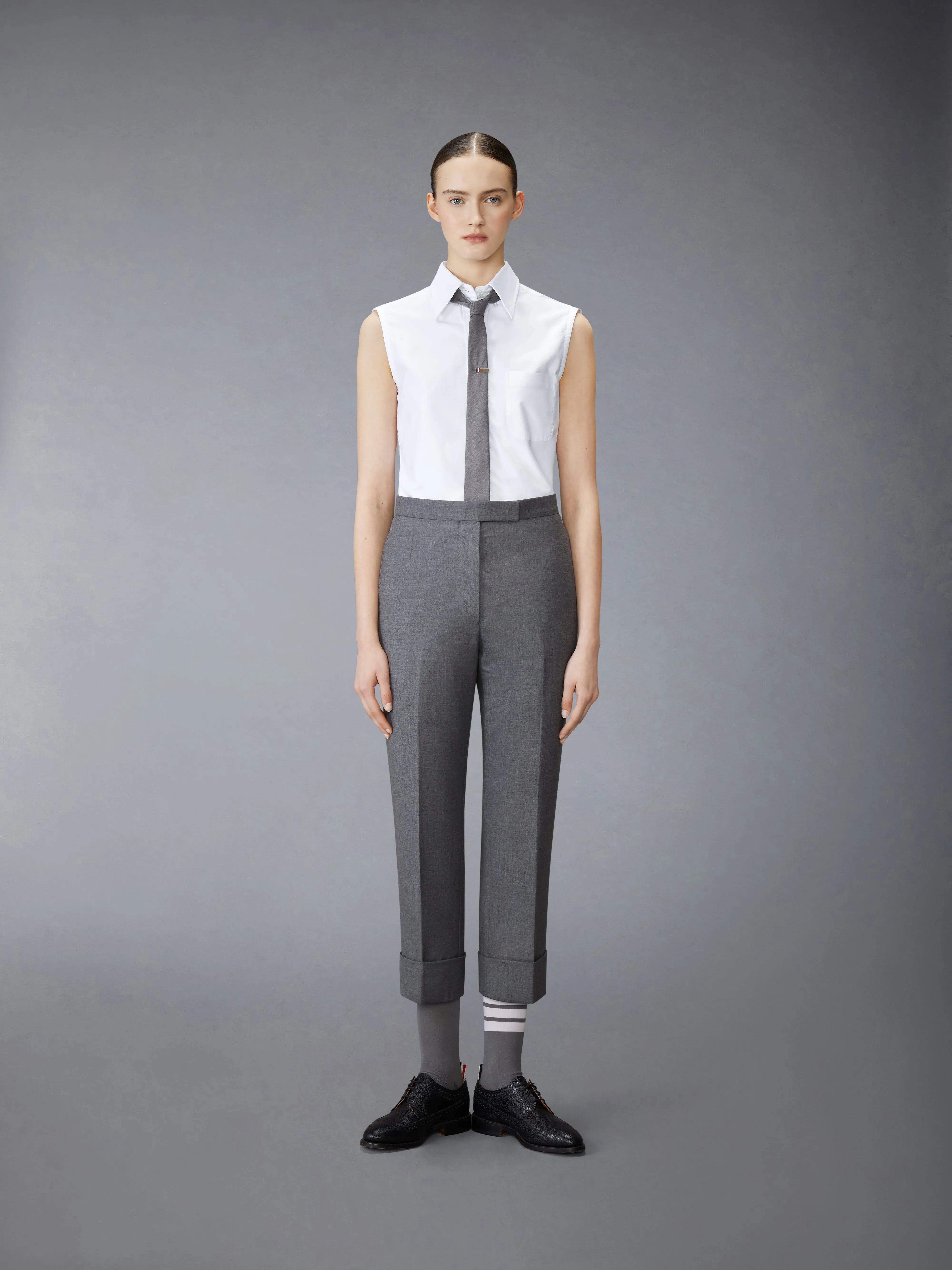 OXFORD CLASSIC SLEEVELESS SHIRT sold by Thom Browne product image thumbnail 4