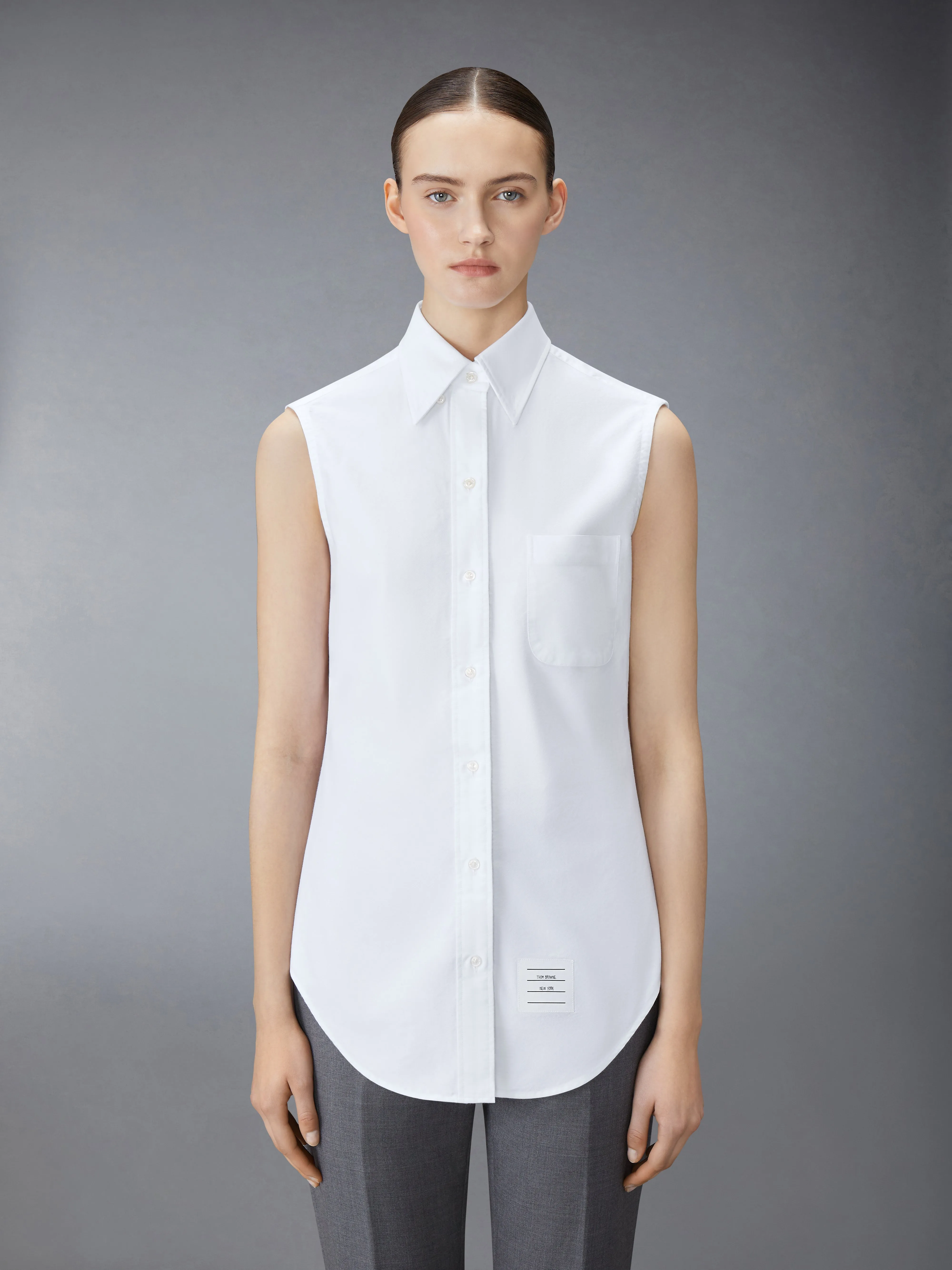 OXFORD CLASSIC SLEEVELESS SHIRT sold by Thom Browne product image thumbnail 2