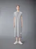 CLASSIC COTTON PIQUE CENTER BACK STRIPE MAXI POLO SHIRTDRESS sold by Thom Browne