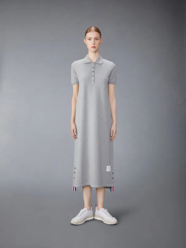 CLASSIC COTTON PIQUE CENTER BACK STRIPE MAXI POLO SHIRTDRESS sold by Thom Browne
