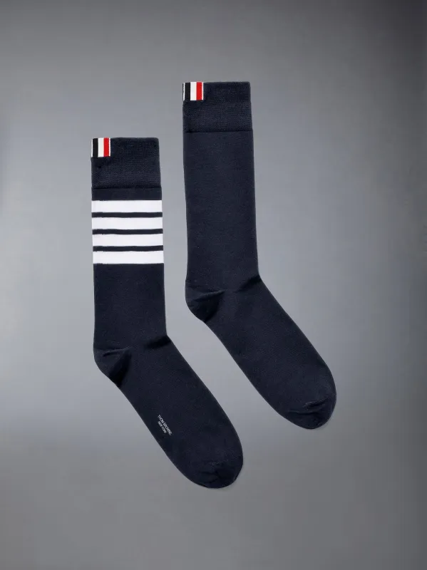 Lightweight Cotton 4-Bar Mid Calf Socks sold by Thom Browne