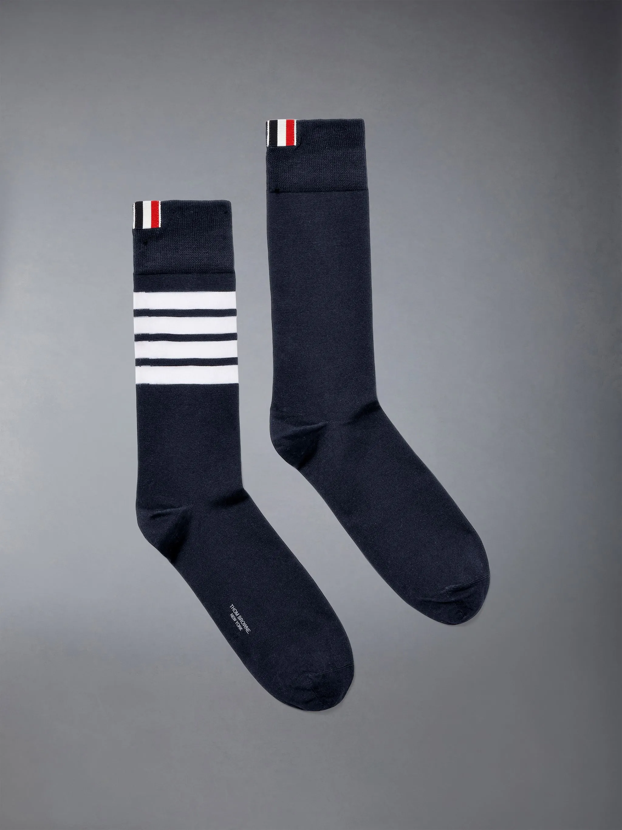 Lightweight Cotton 4-Bar Mid Calf Socks sold by Thom Browne