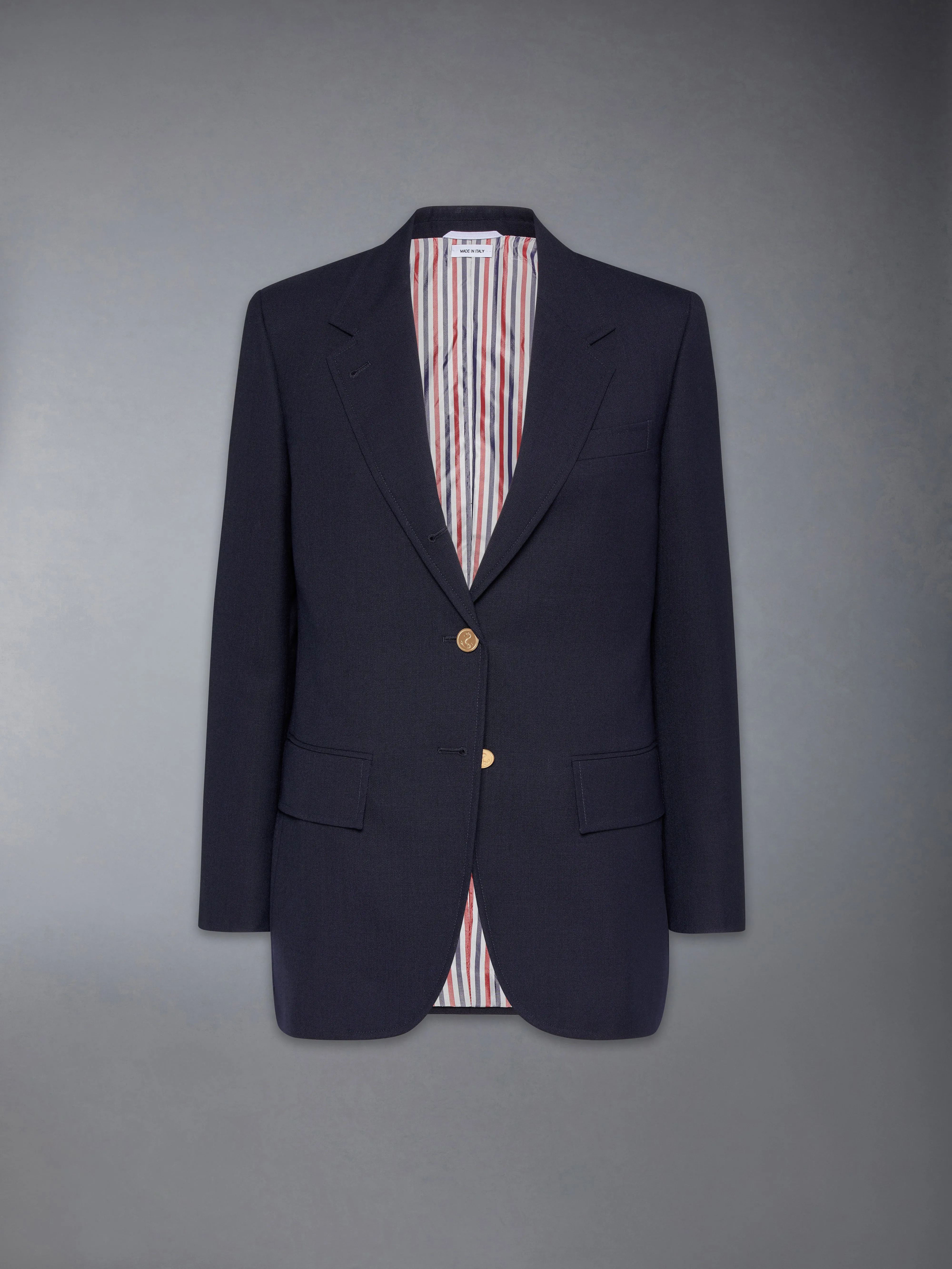 WOOL FRESCO WIDE LAPEL SPORT COAT sold by Thom Browne