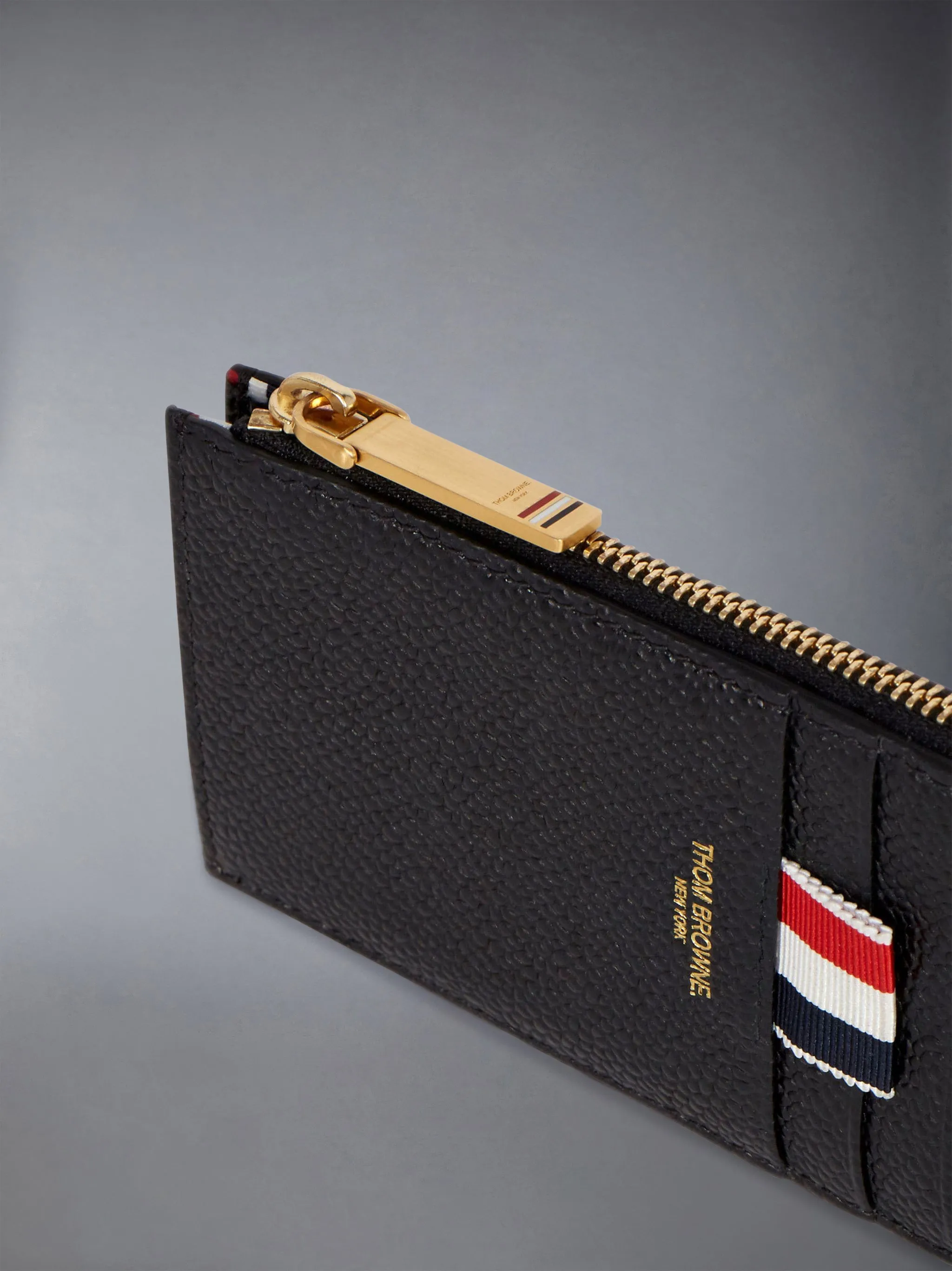 PEBBLE GRAIN HALF ZIP AROUND WALLET sold by Thom Browne product image thumbnail 3