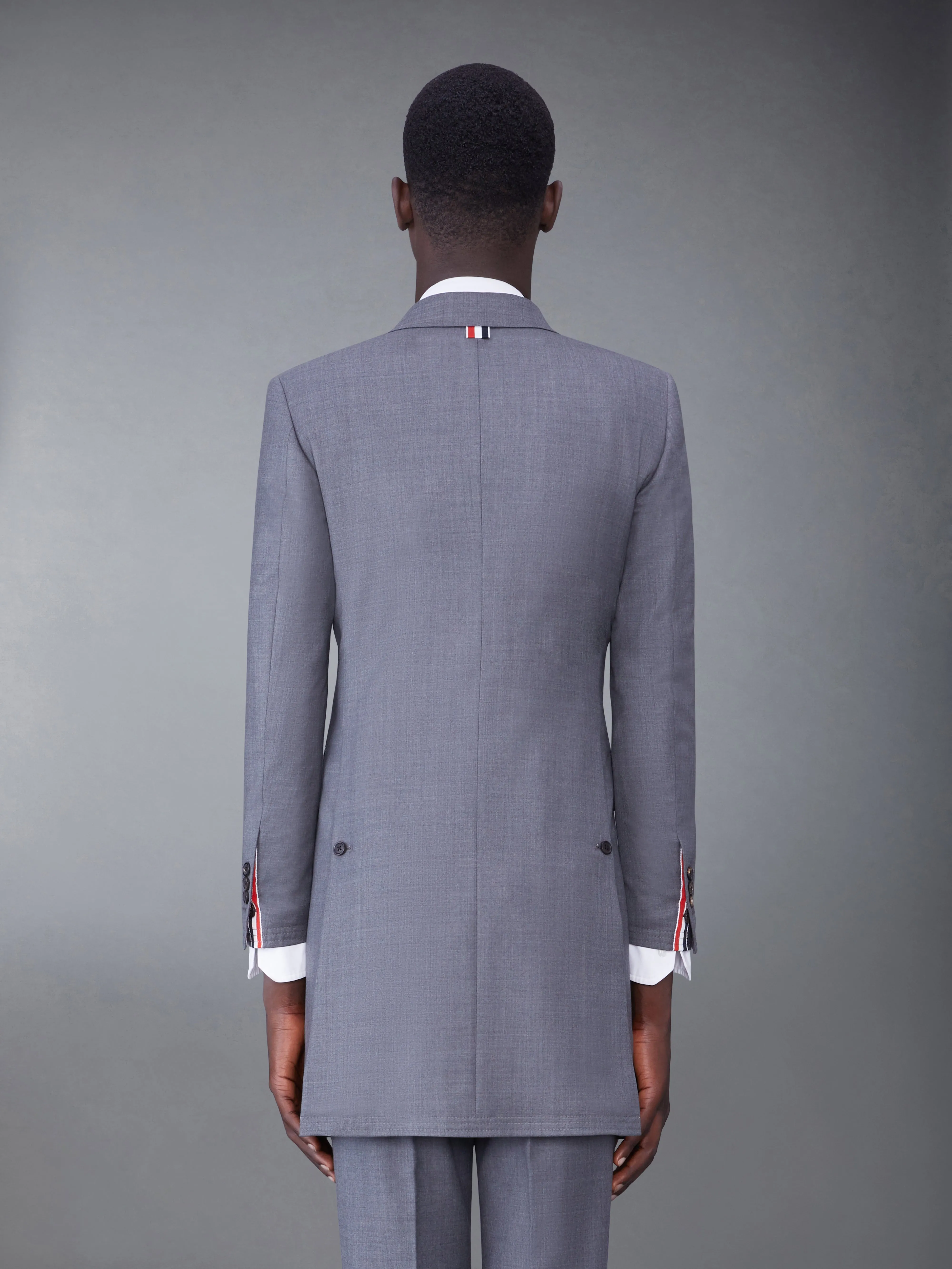 TWILL HIGH ARMHOLE CHESTERFIELD OVERCOAT sold by Thom Browne product image thumbnail 2