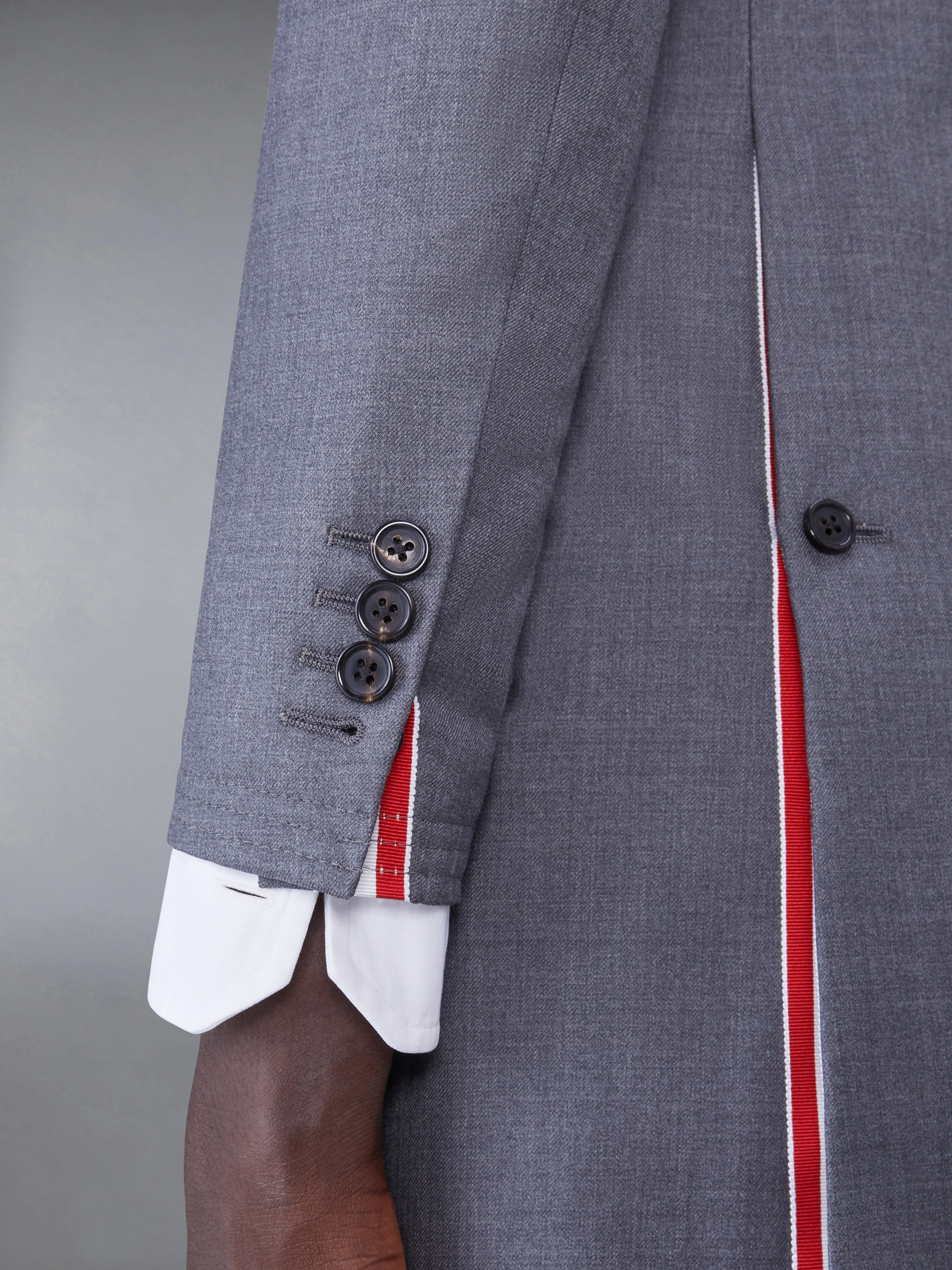 TWILL HIGH ARMHOLE CHESTERFIELD OVERCOAT sold by Thom Browne product image thumbnail 4