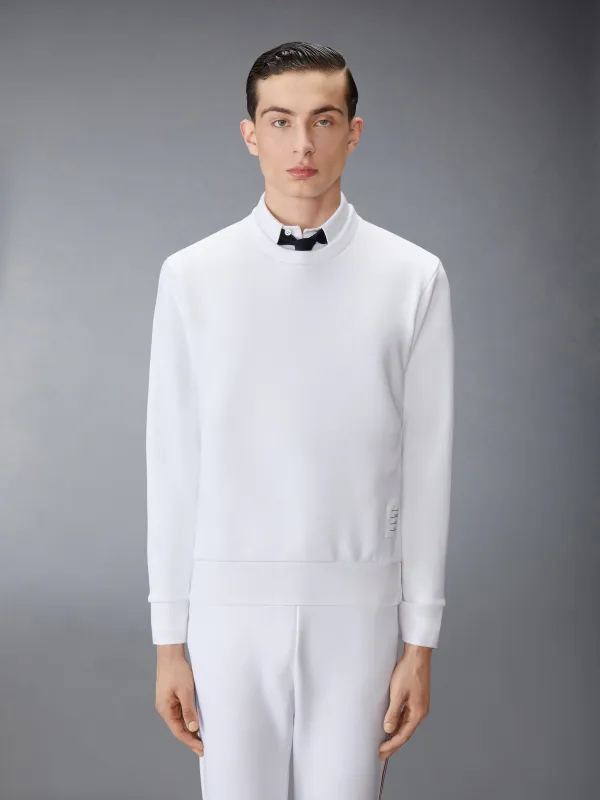 CLASSIC LOOPBACK CENTER BACK STRIPE CREWNECK PULLOVER sold by Thom Browne