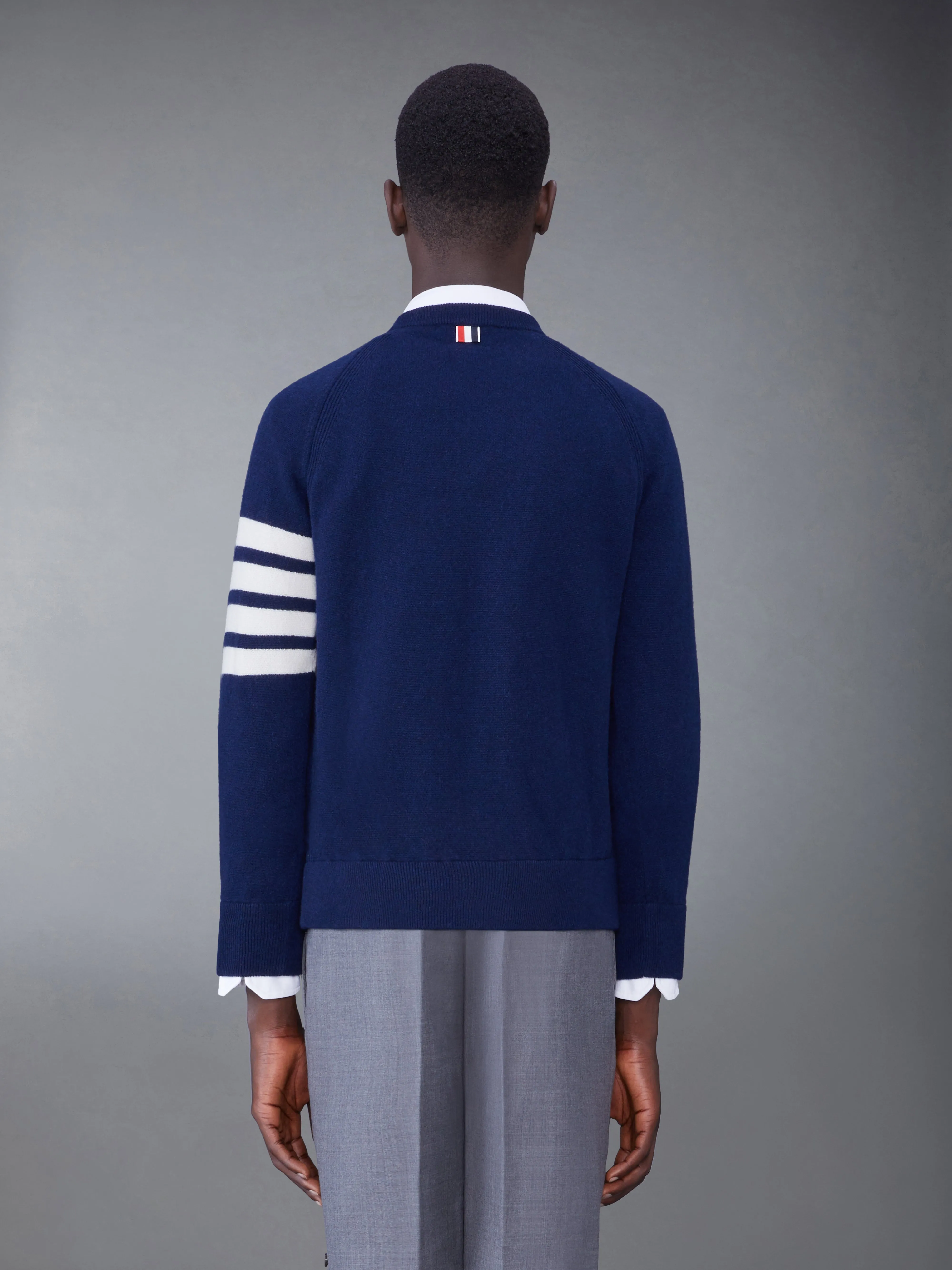 FRENCH TERRY CASHMERE 4-BAR CREWNECK PULLOVER sold by Thom Browne product image thumbnail 2