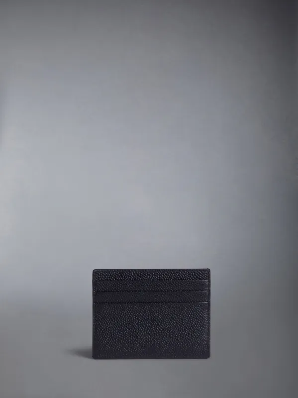 PEBBLE GRAIN NOTE COMPARTMENT SINGLE CARD HOLDER sold by Thom Browne