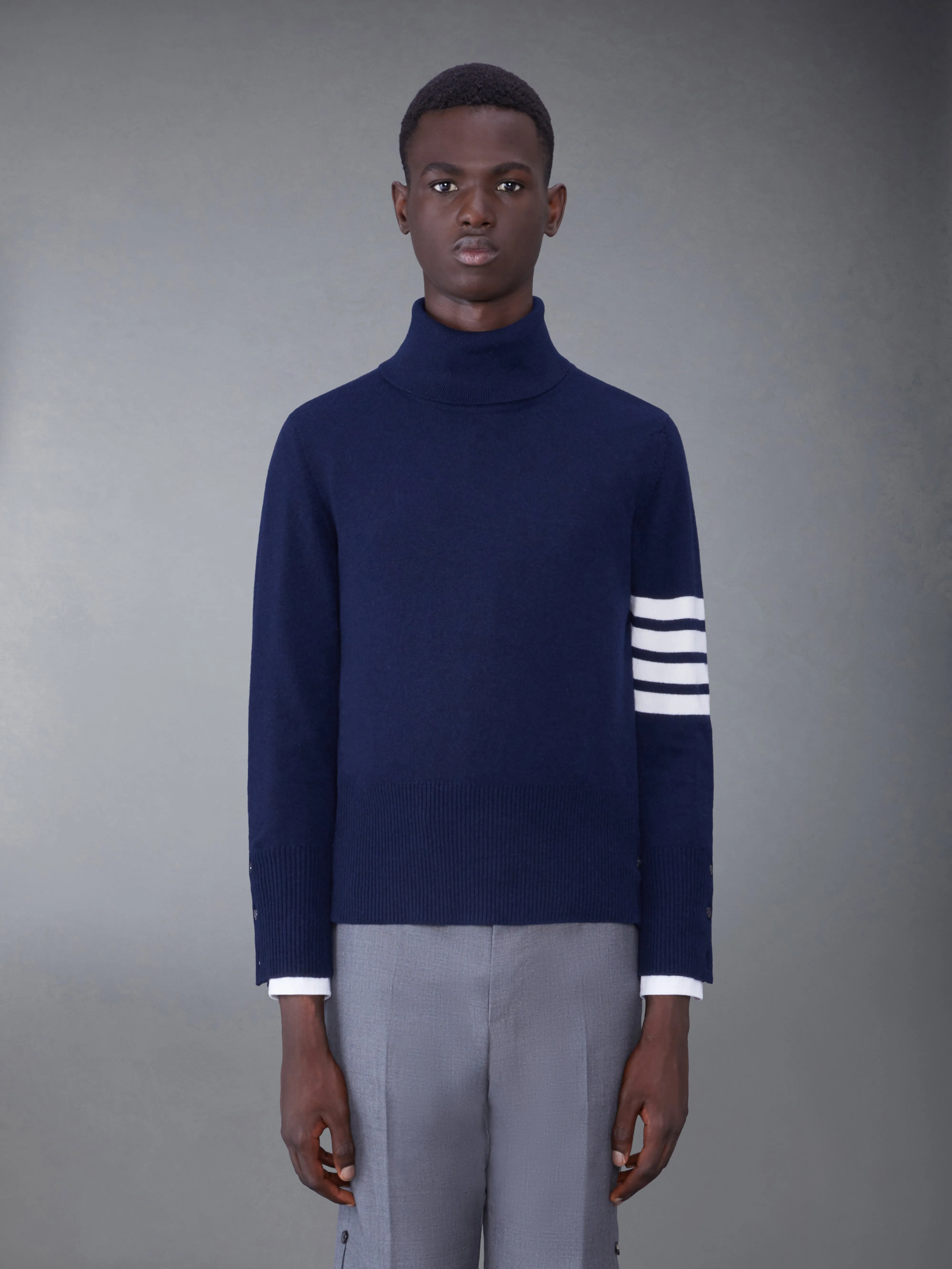 CASHMERE 4-BAR CLASSIC TURTLENECK sold by Thom Browne