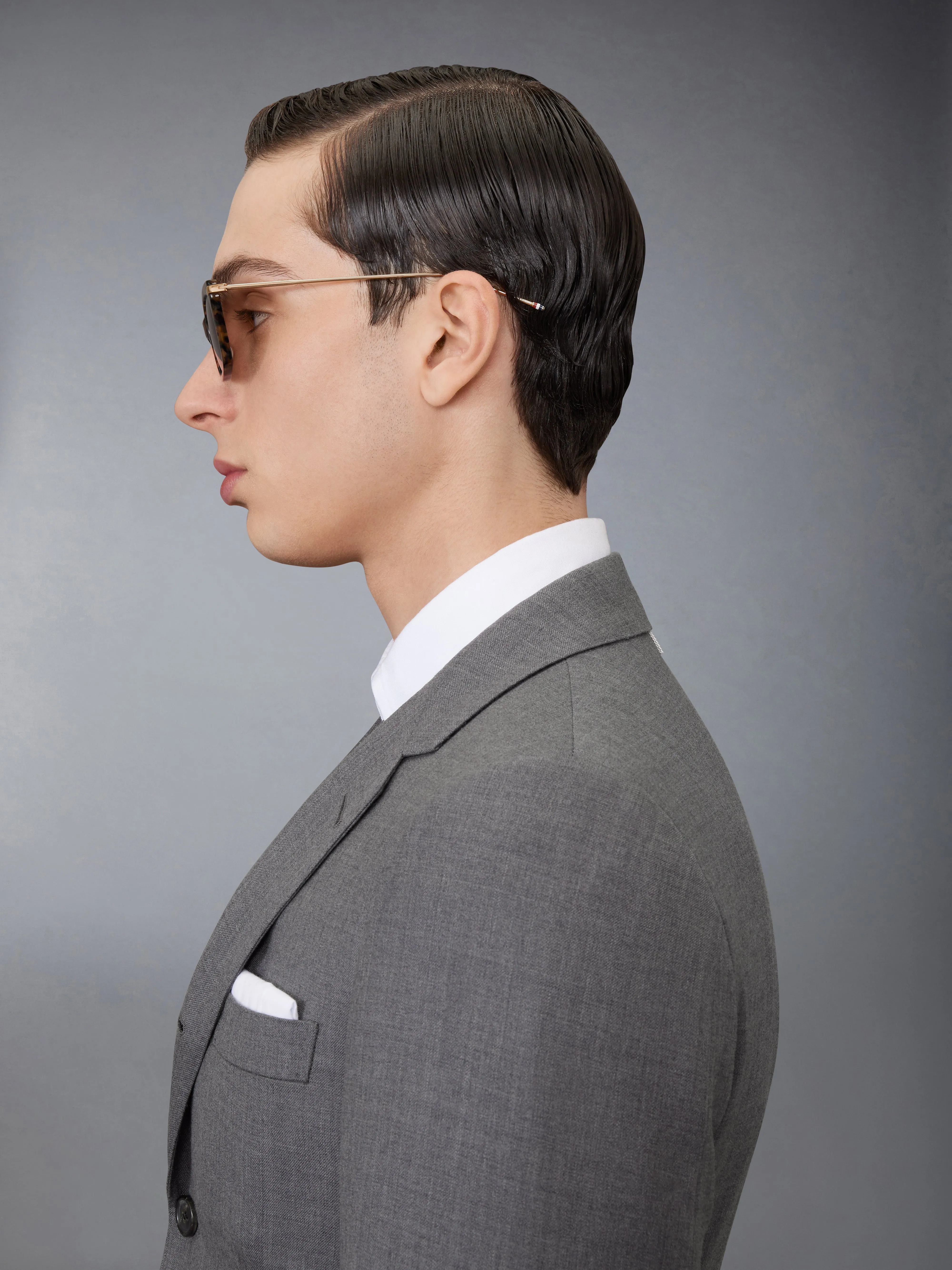 ACETATE AND TITANIUM AVIATOR SUNGLASSES sold by Thom Browne product image thumbnail 4