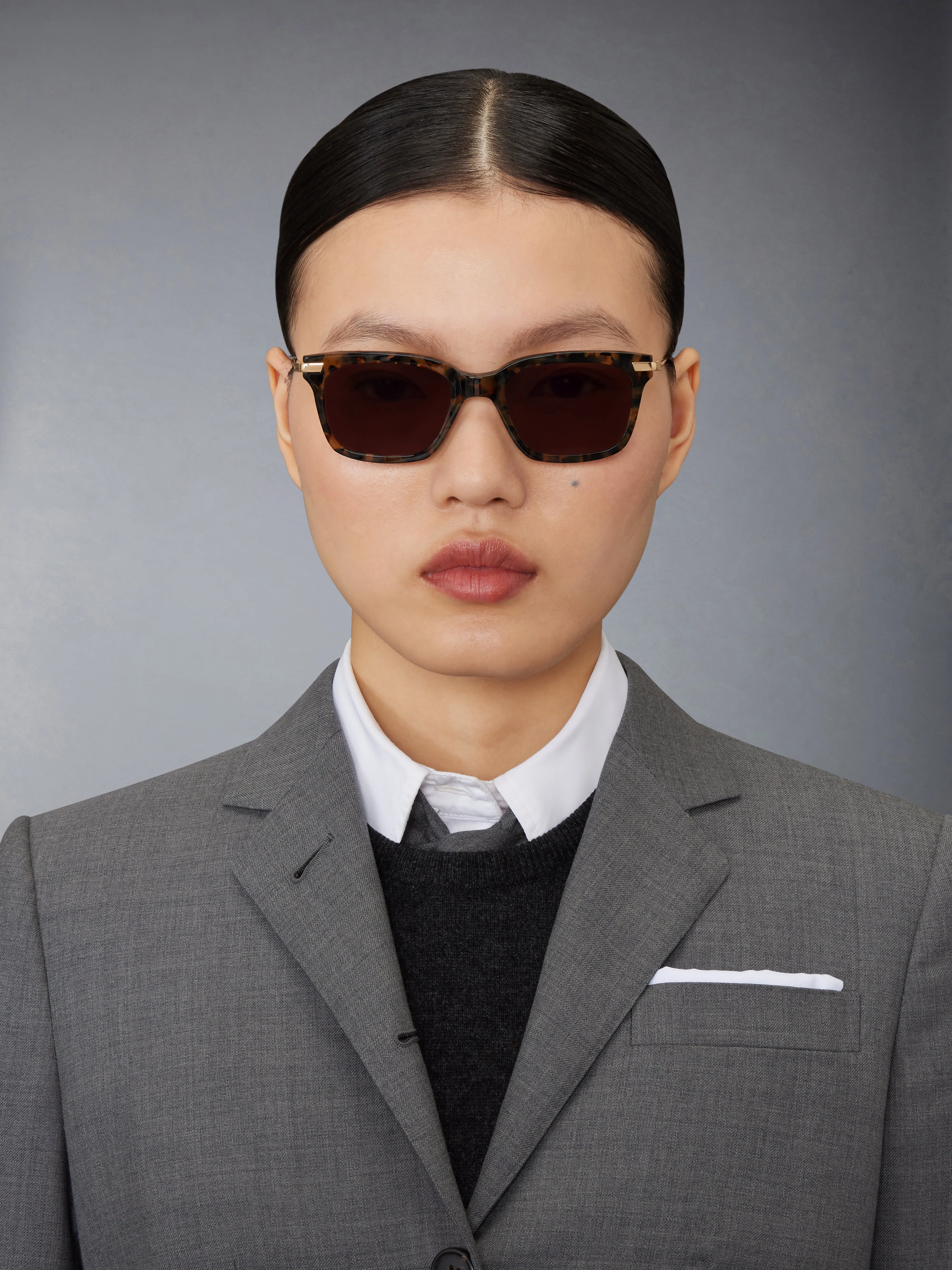 ACETATE AND TITANIUM AVIATOR SUNGLASSES sold by Thom Browne product image thumbnail 3