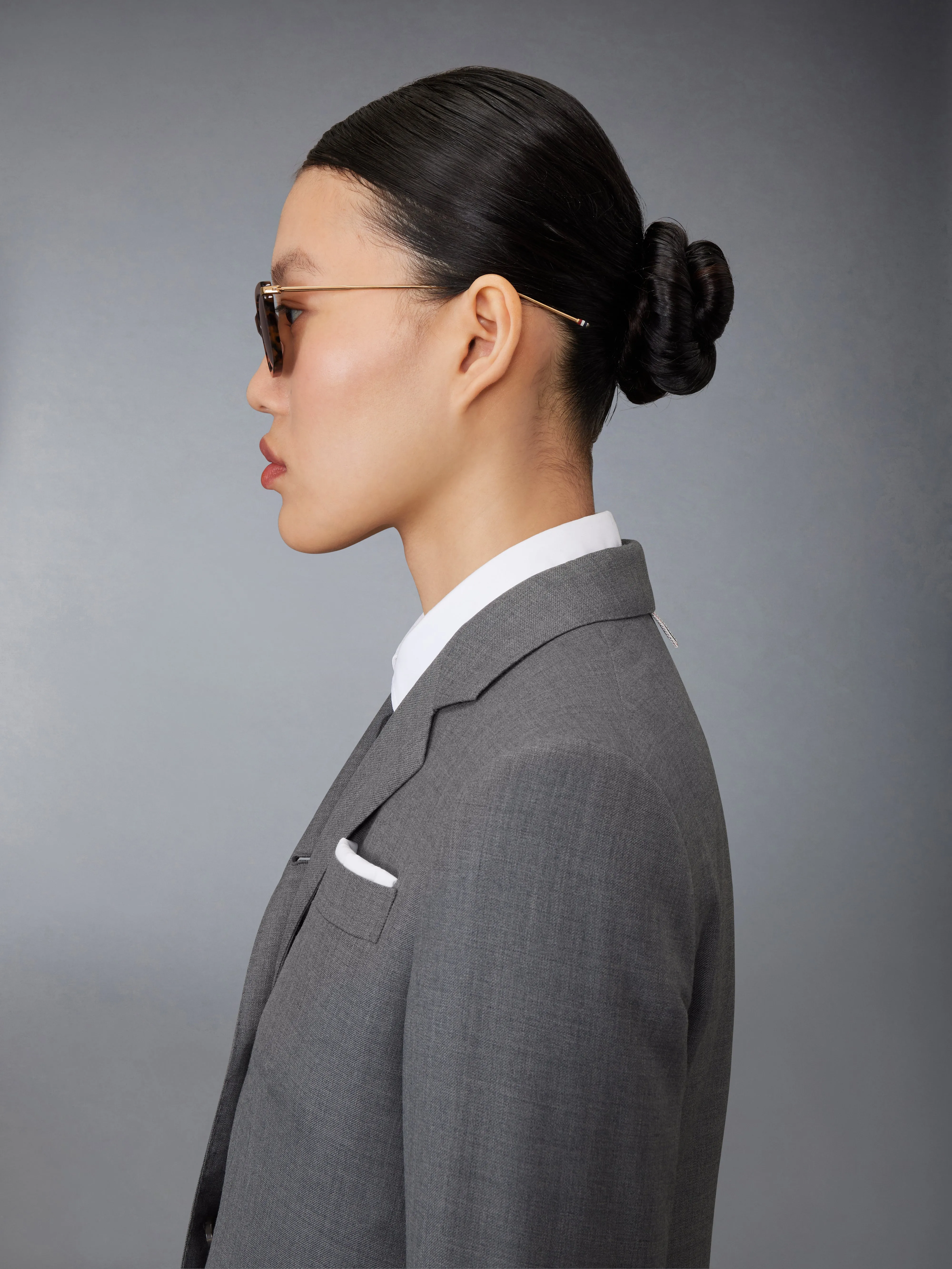 ACETATE AND TITANIUM AVIATOR SUNGLASSES sold by Thom Browne product image thumbnail 5