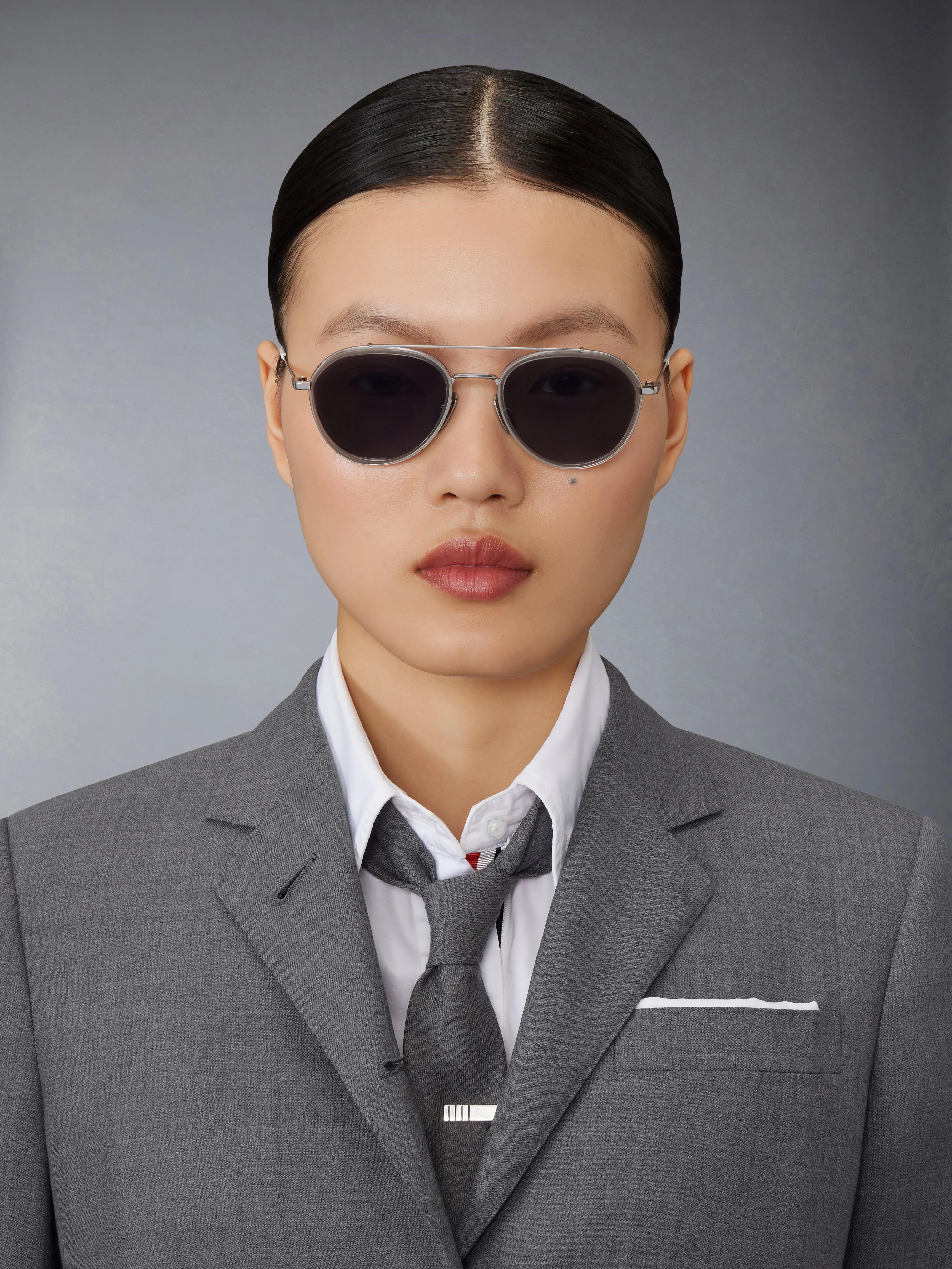 ACETATE AND TITANIUM AVIATOR SUNGLASSES sold by Thom Browne product image thumbnail 2