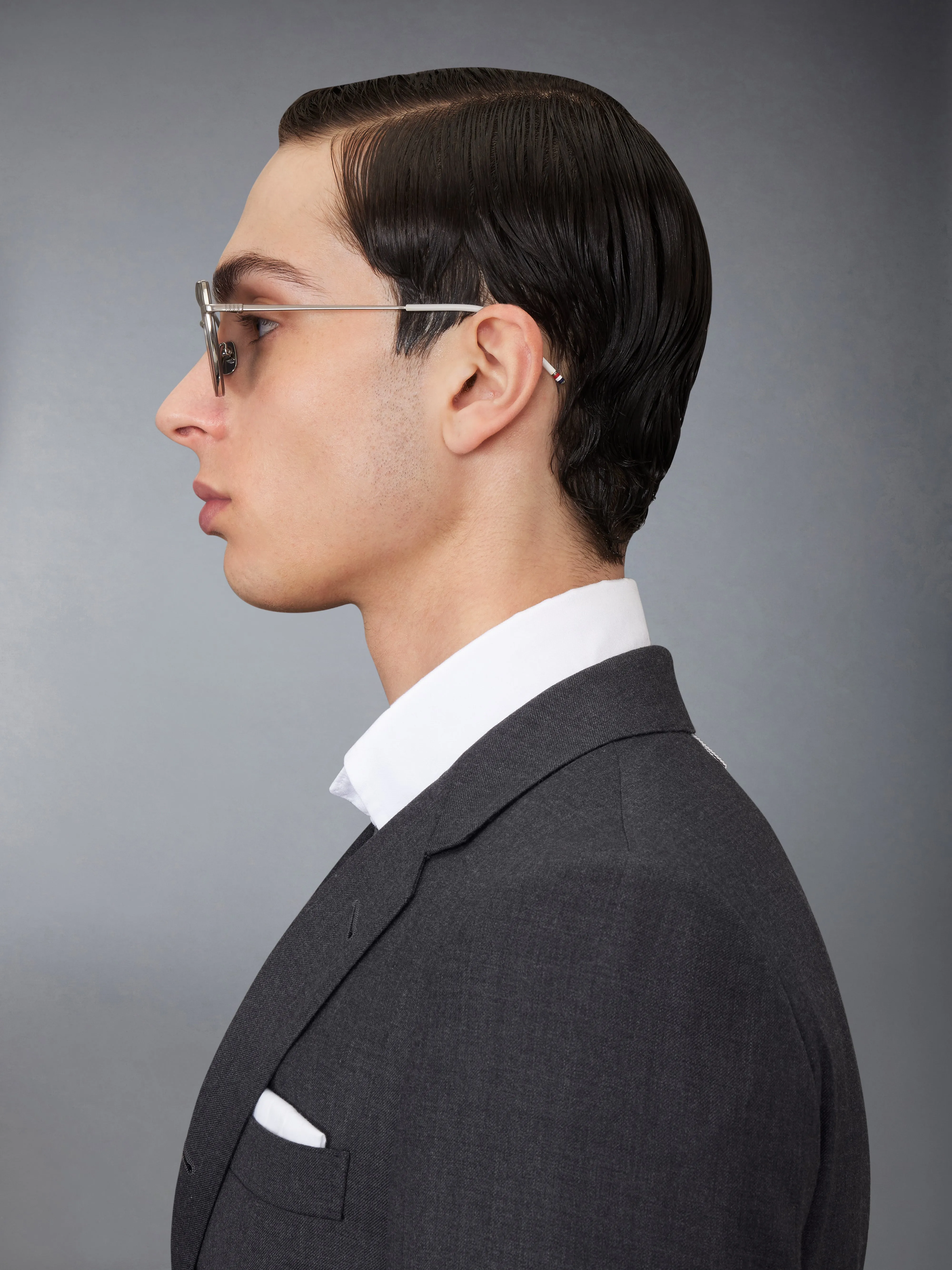 ACETATE AND TITANIUM AVIATOR SUNGLASSES sold by Thom Browne product image thumbnail 5