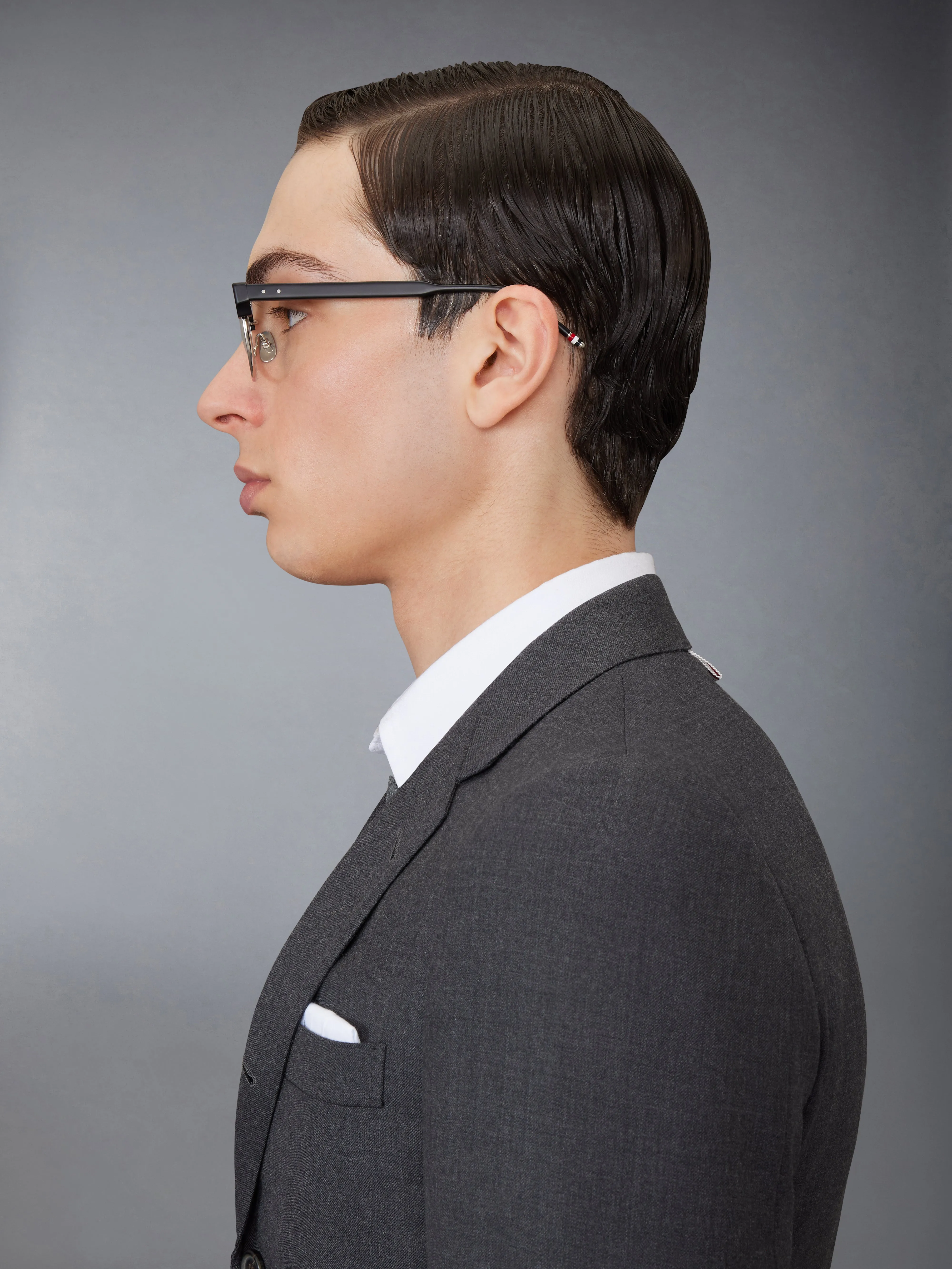 ACETATE AND TITANIUM OVAL EYEGLASSES sold by Thom Browne product image thumbnail 5