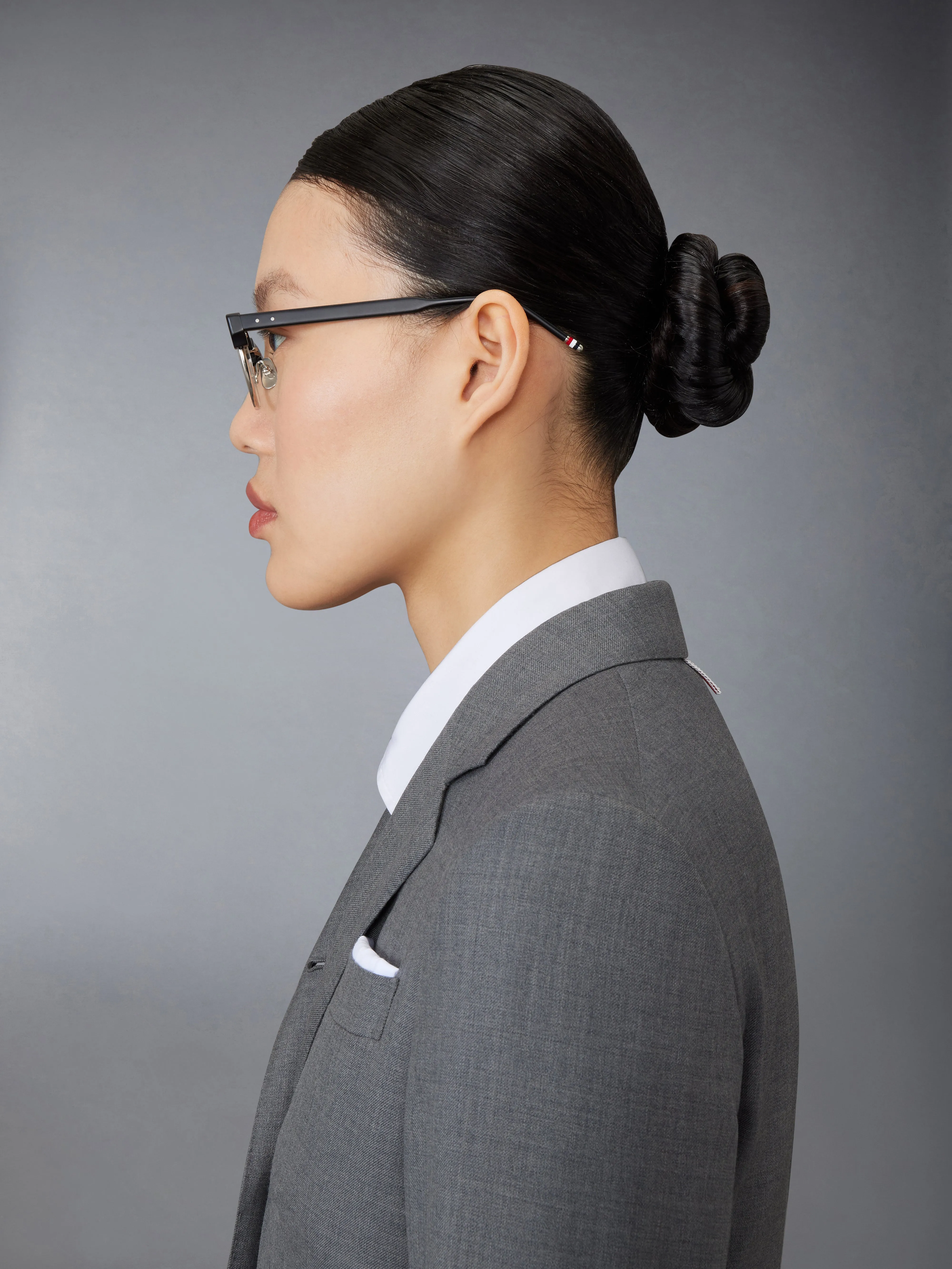 ACETATE AND TITANIUM OVAL EYEGLASSES sold by Thom Browne product image thumbnail 4