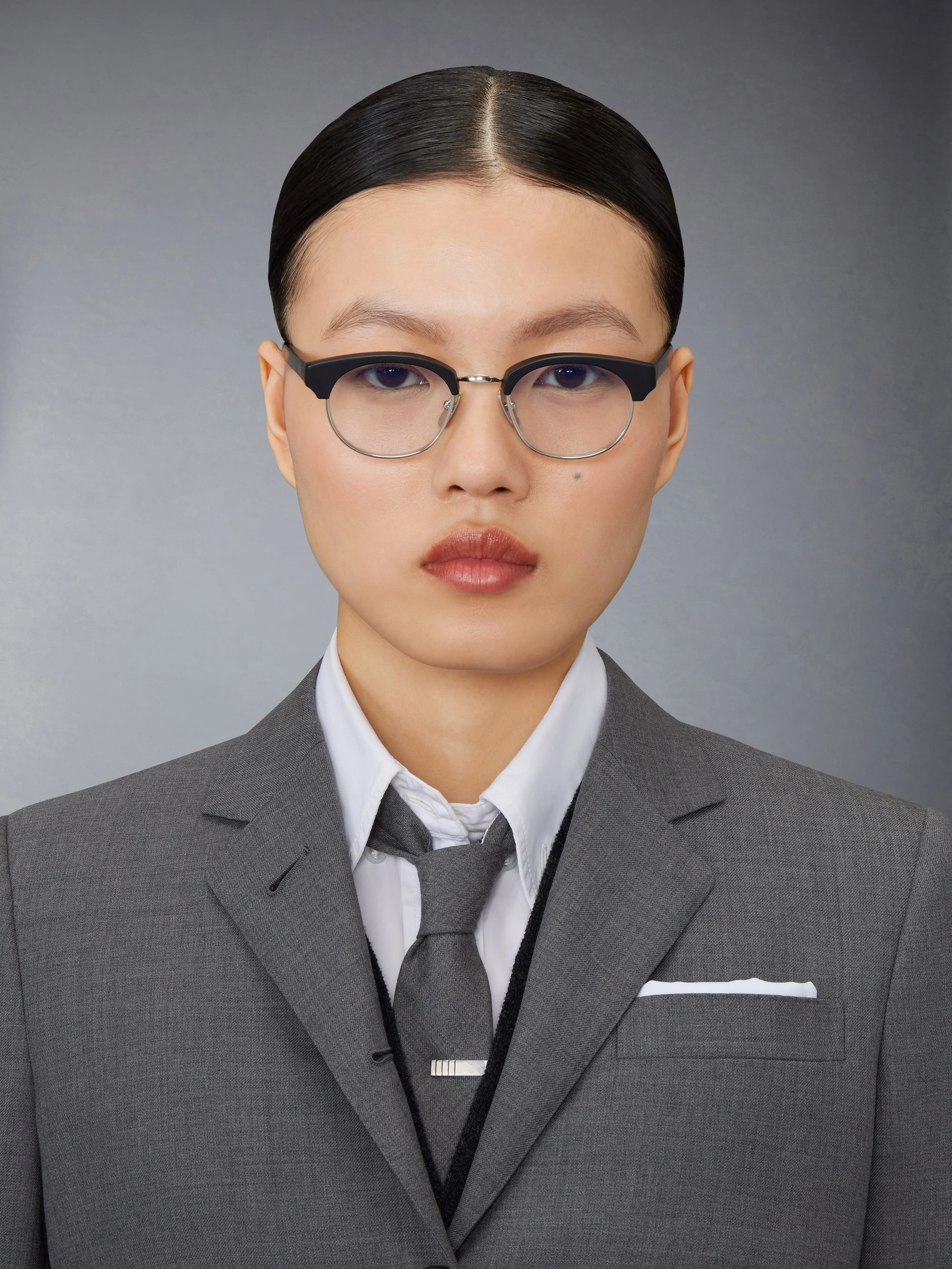 ACETATE AND TITANIUM OVAL EYEGLASSES sold by Thom Browne product image thumbnail 2