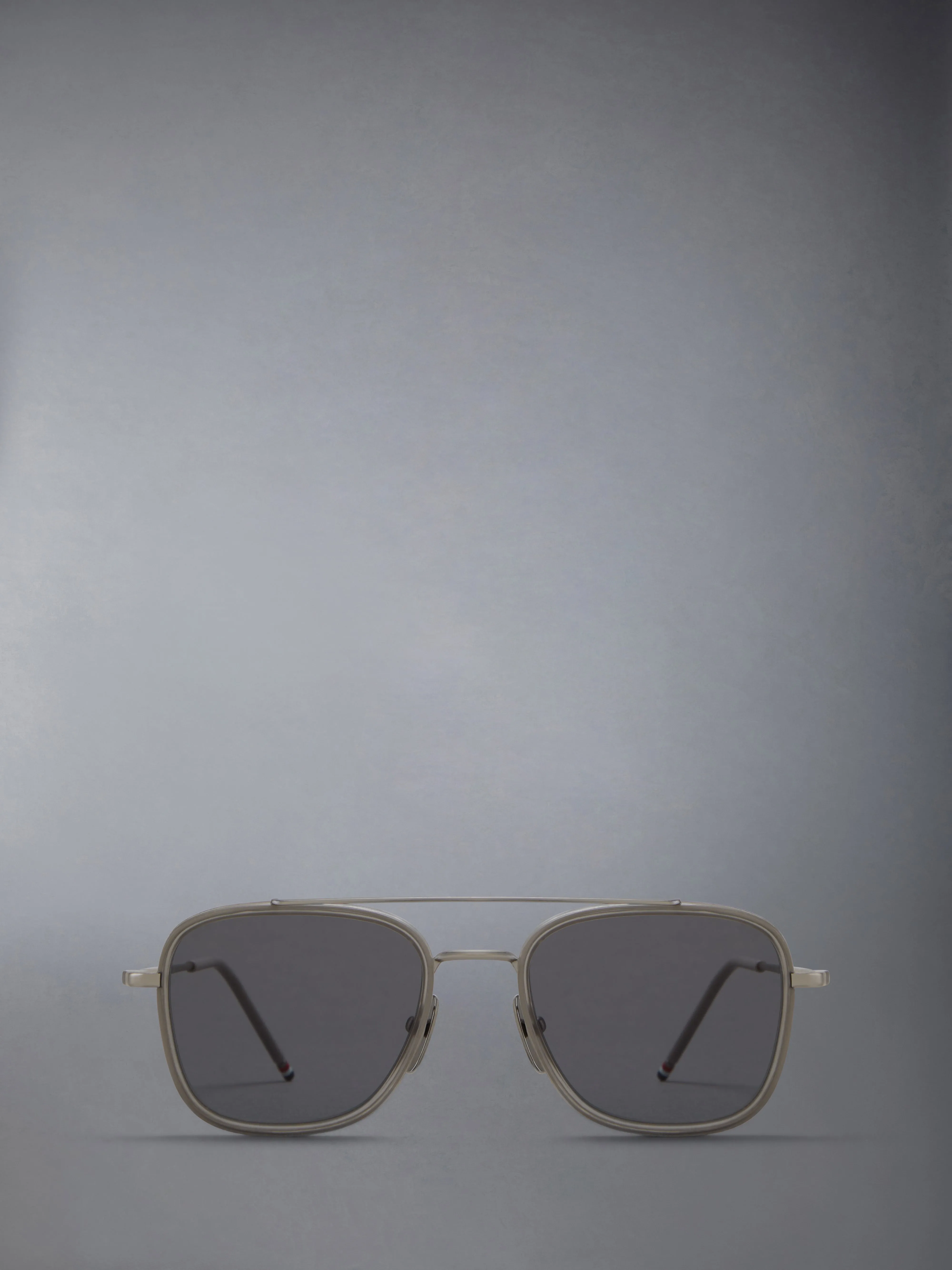 ACETATE AND TITANIUM RECTANGULAR AVIATOR SUNGLASSES sold by Thom Browne