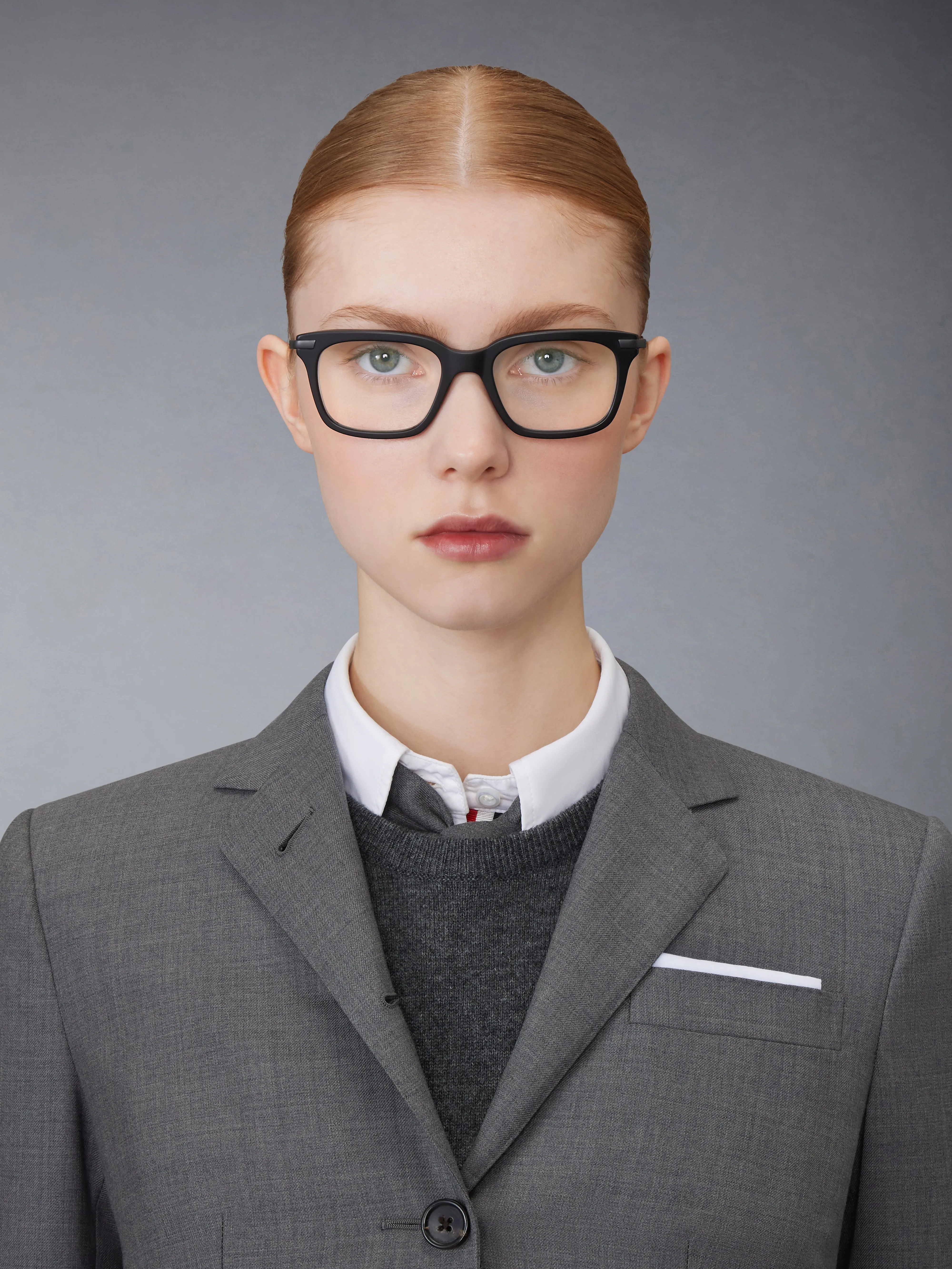 ACETATE AND TITANIUM RECTANGULAR EYEGLASSES sold by Thom Browne product image thumbnail 2