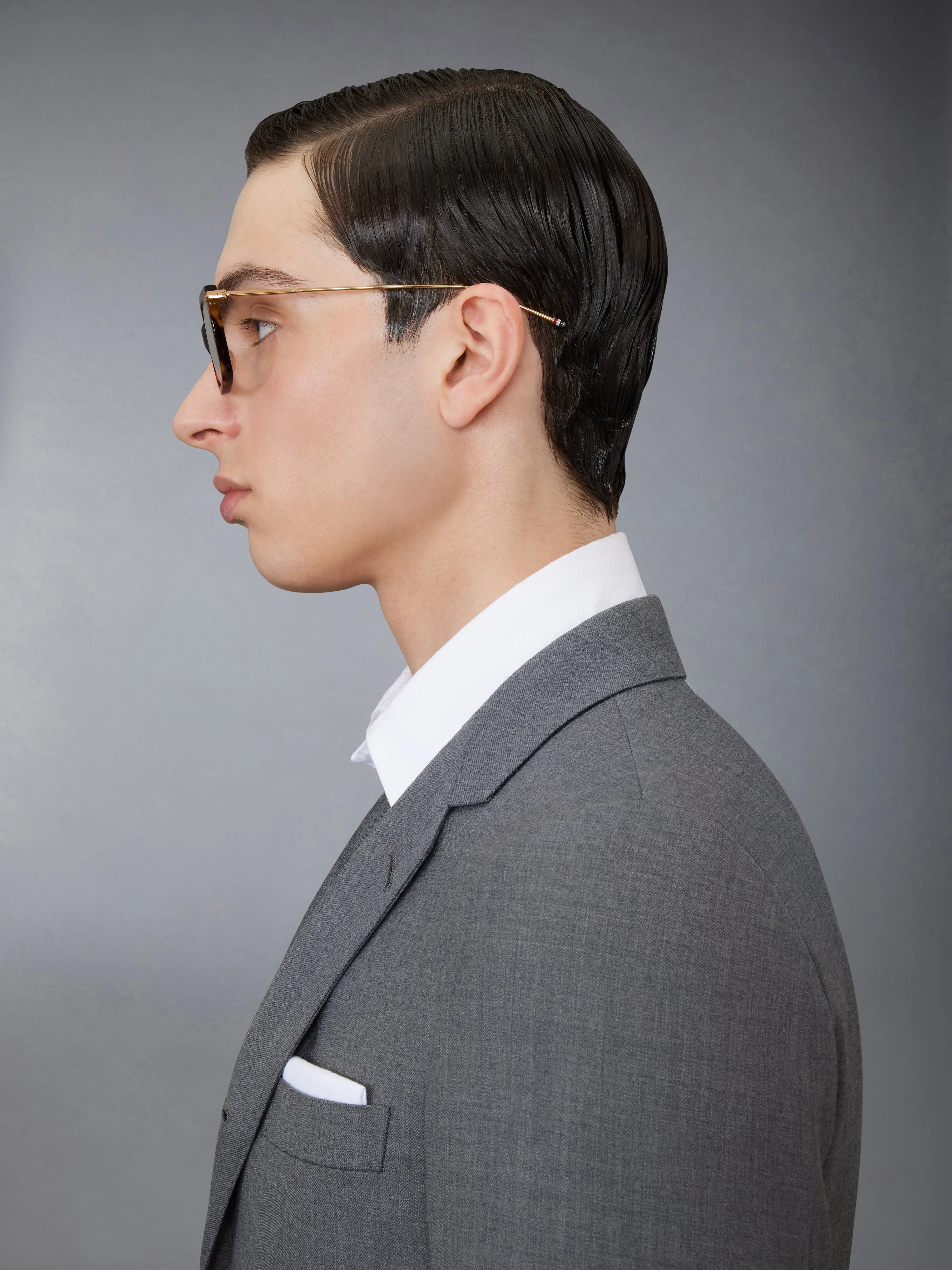 ACETATE AND TITANIUM RECTANGULAR EYEGLASSES sold by Thom Browne product image thumbnail 5