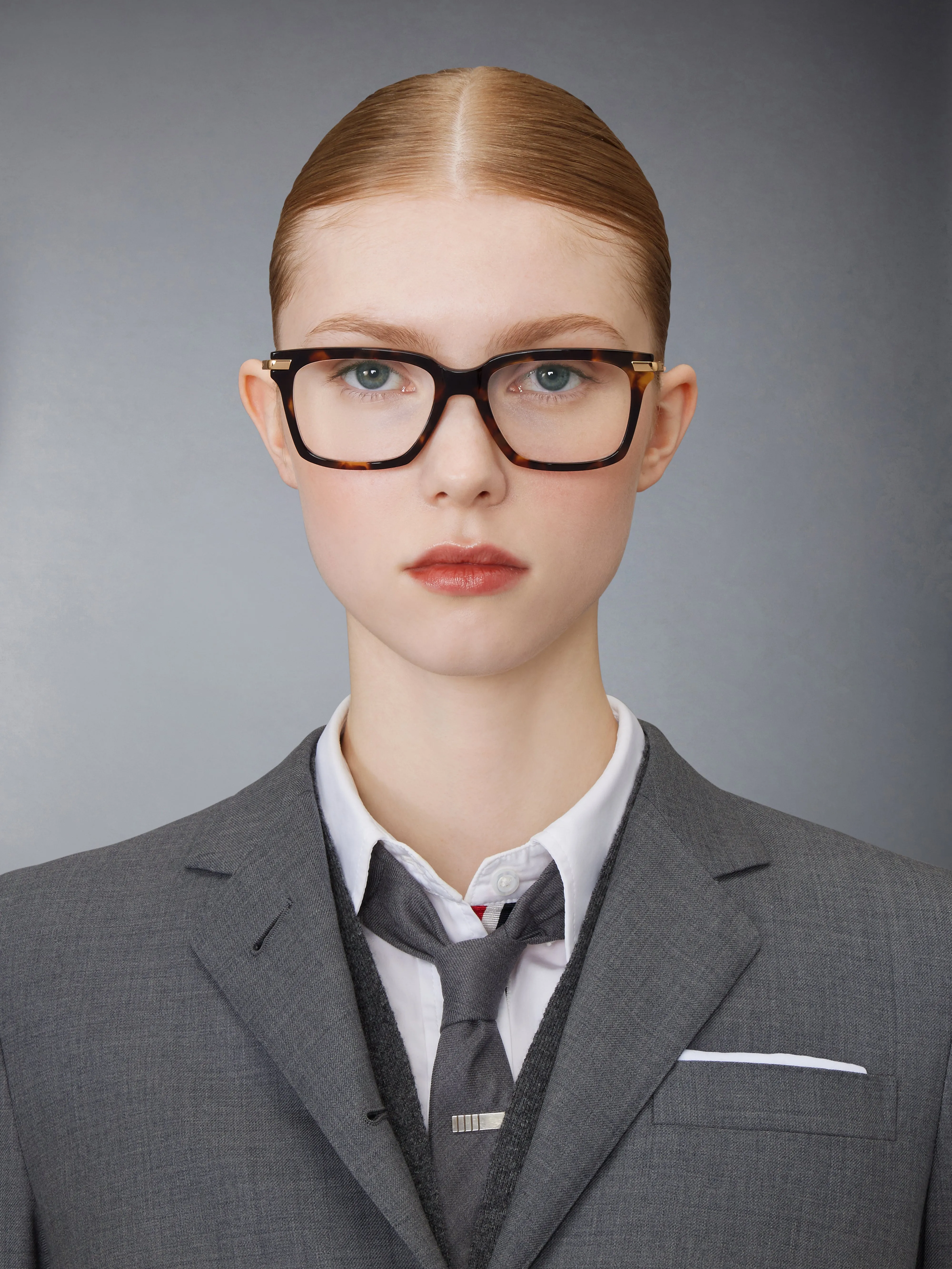 ACETATE AND TITANIUM RECTANGULAR EYEGLASSES sold by Thom Browne product image thumbnail 2