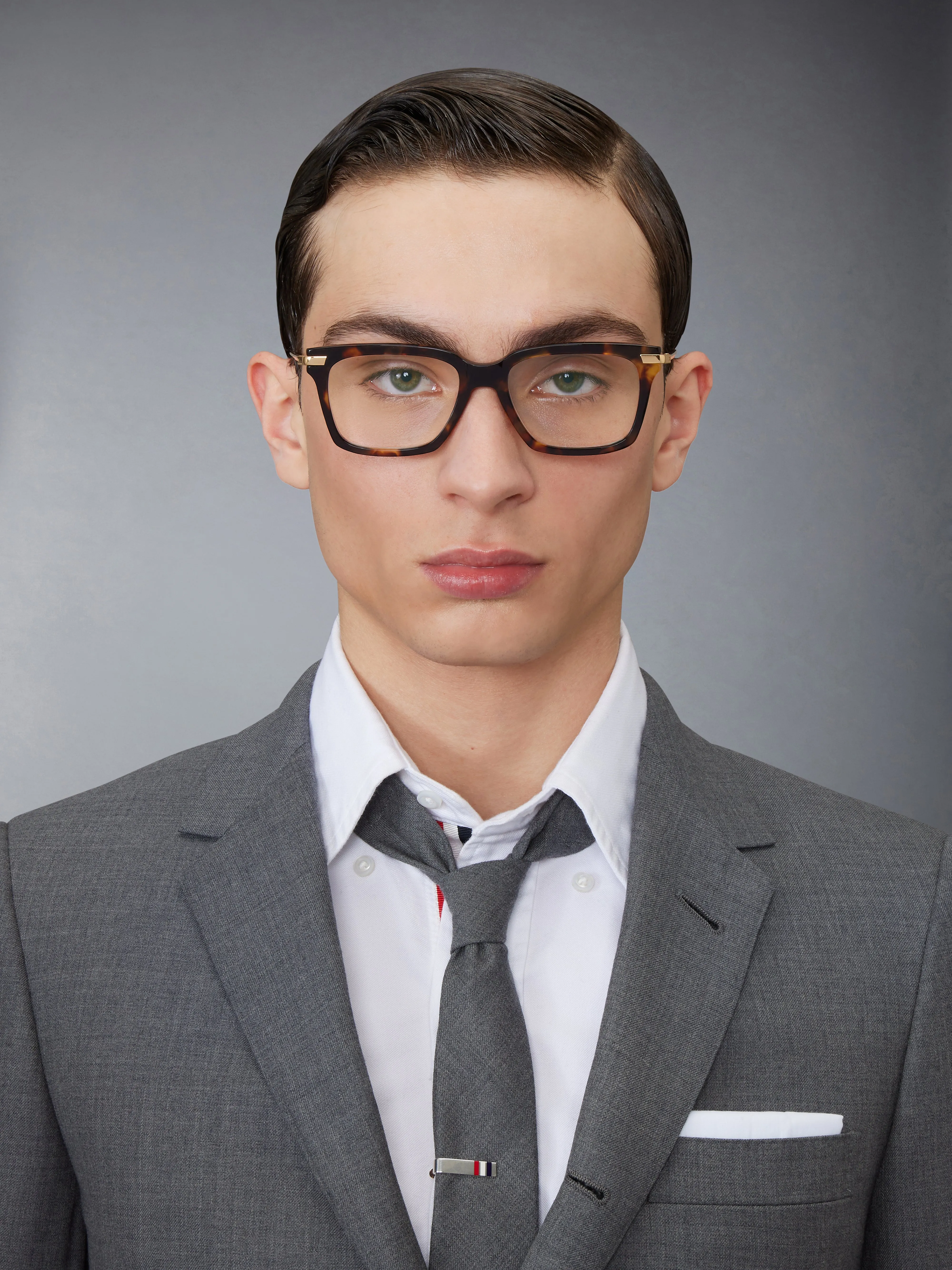 ACETATE AND TITANIUM RECTANGULAR EYEGLASSES sold by Thom Browne product image thumbnail 3
