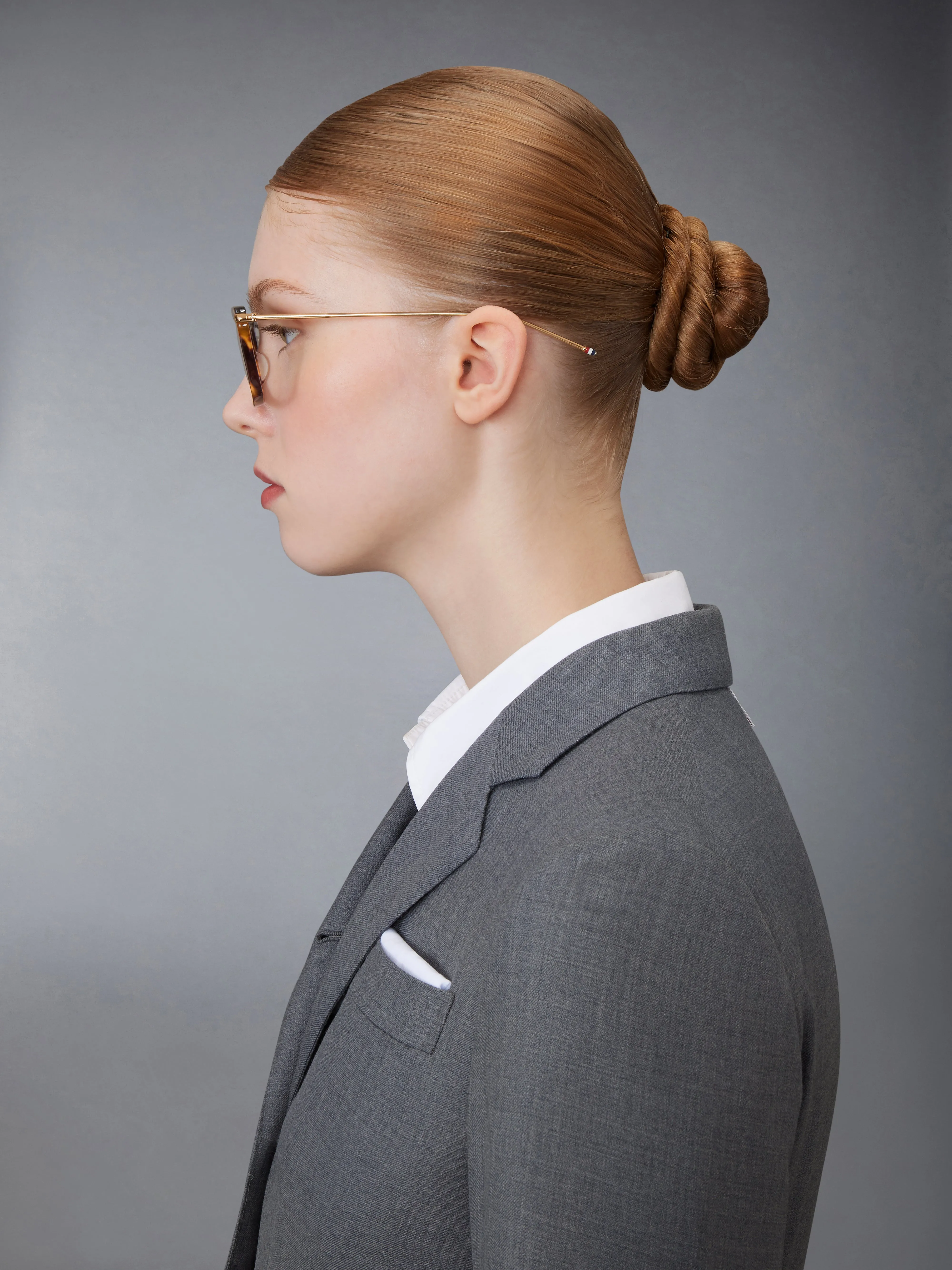 ACETATE AND TITANIUM RECTANGULAR EYEGLASSES sold by Thom Browne product image thumbnail 4
