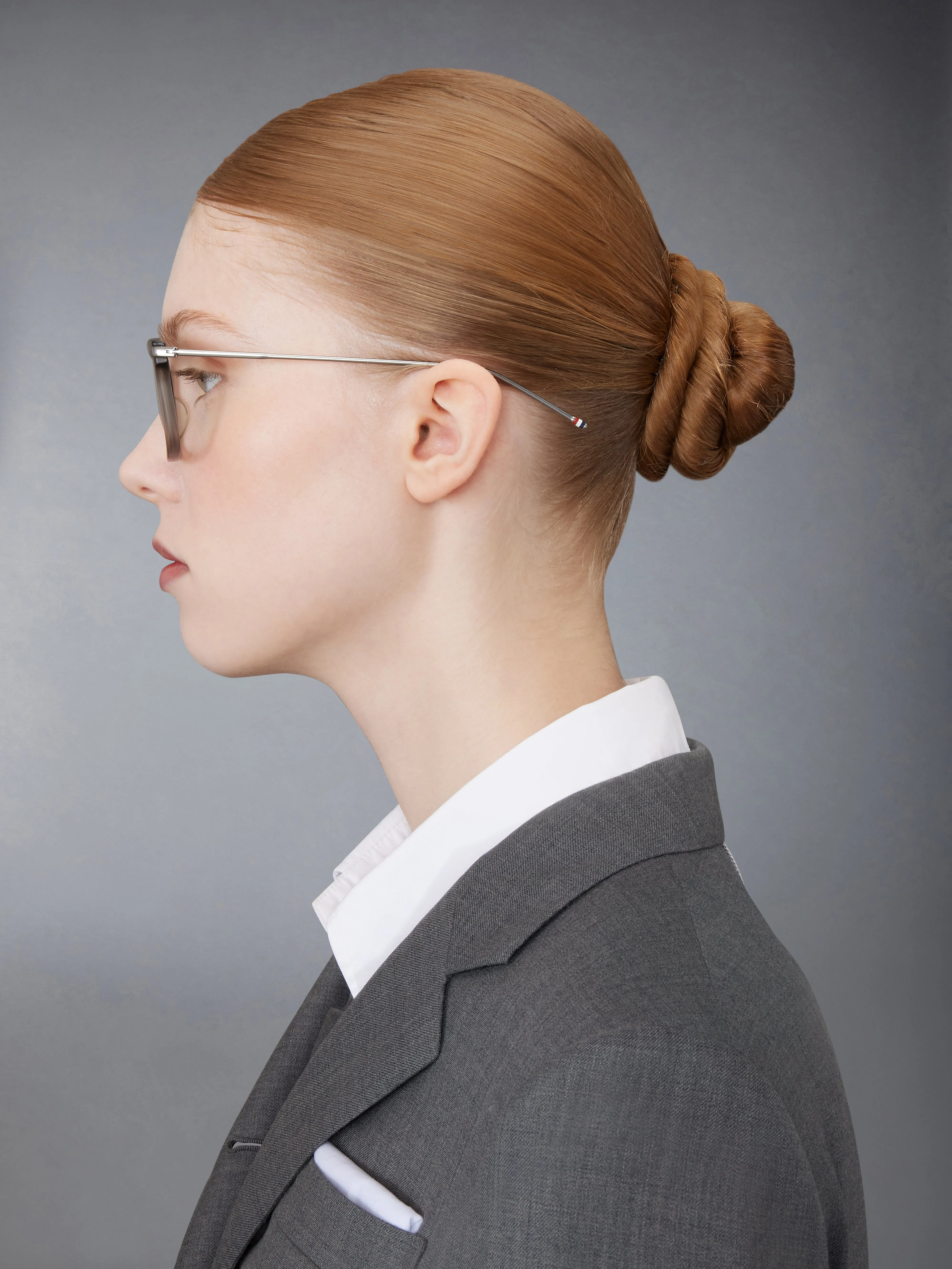 ACETATE AND TITANIUM RECTANGULAR EYEGLASSES sold by Thom Browne product image thumbnail 4