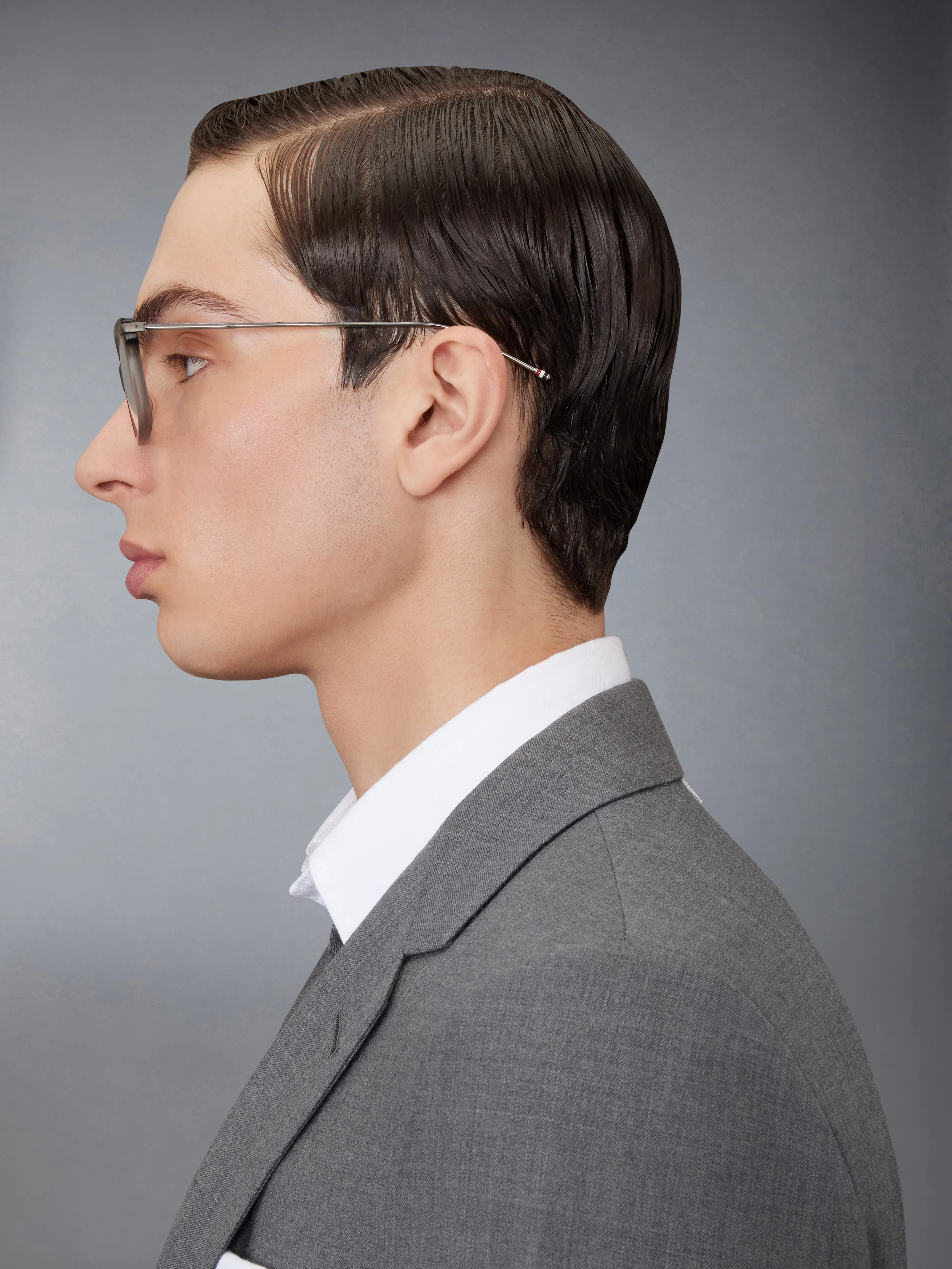 ACETATE AND TITANIUM RECTANGULAR EYEGLASSES sold by Thom Browne product image thumbnail 5