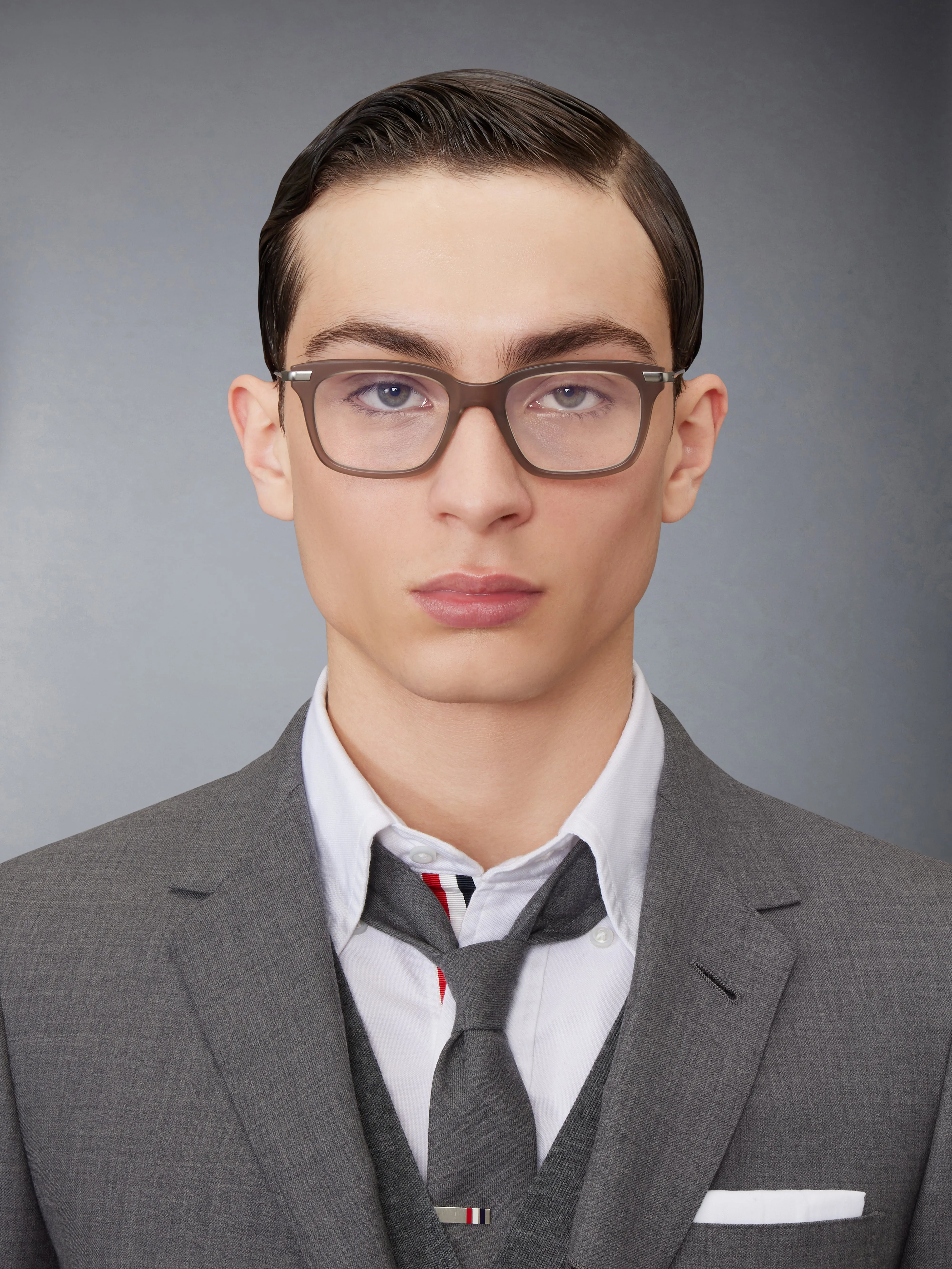 ACETATE AND TITANIUM RECTANGULAR EYEGLASSES sold by Thom Browne product image thumbnail 3