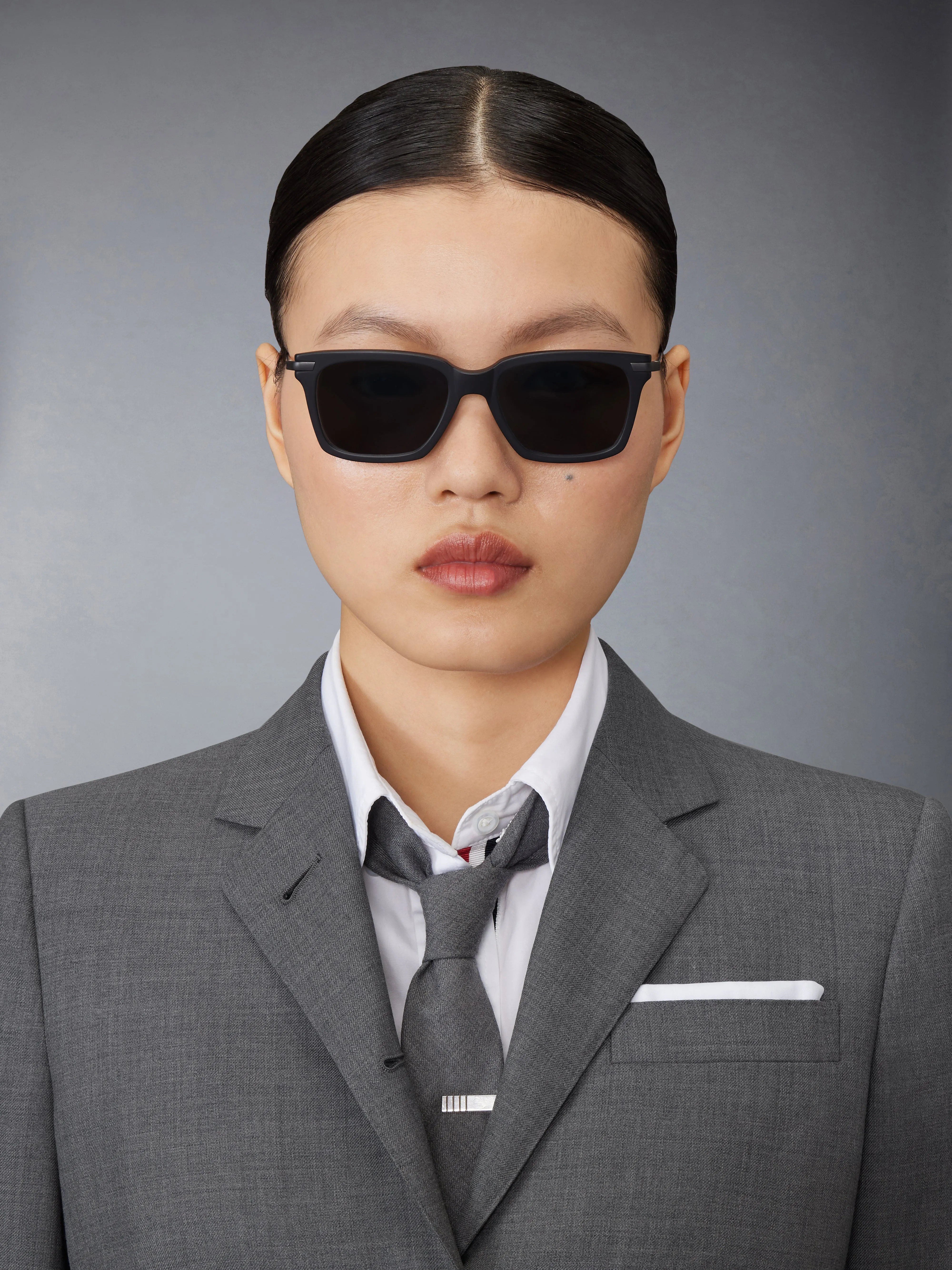 ACETATE AND TITANIUM RECTANGULAR SUNGLASSES sold by Thom Browne product image thumbnail 2