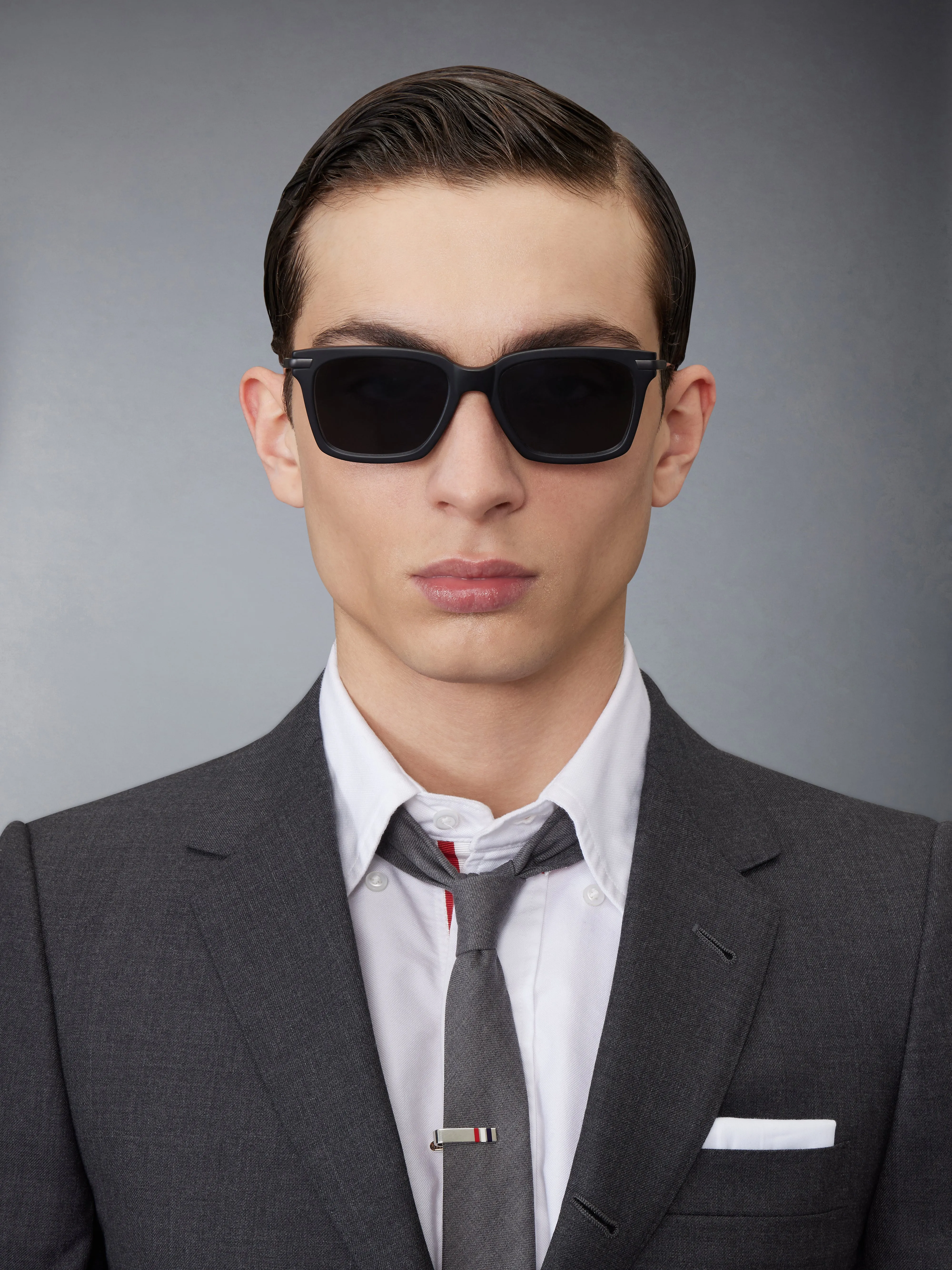 ACETATE AND TITANIUM RECTANGULAR SUNGLASSES sold by Thom Browne product image thumbnail 3